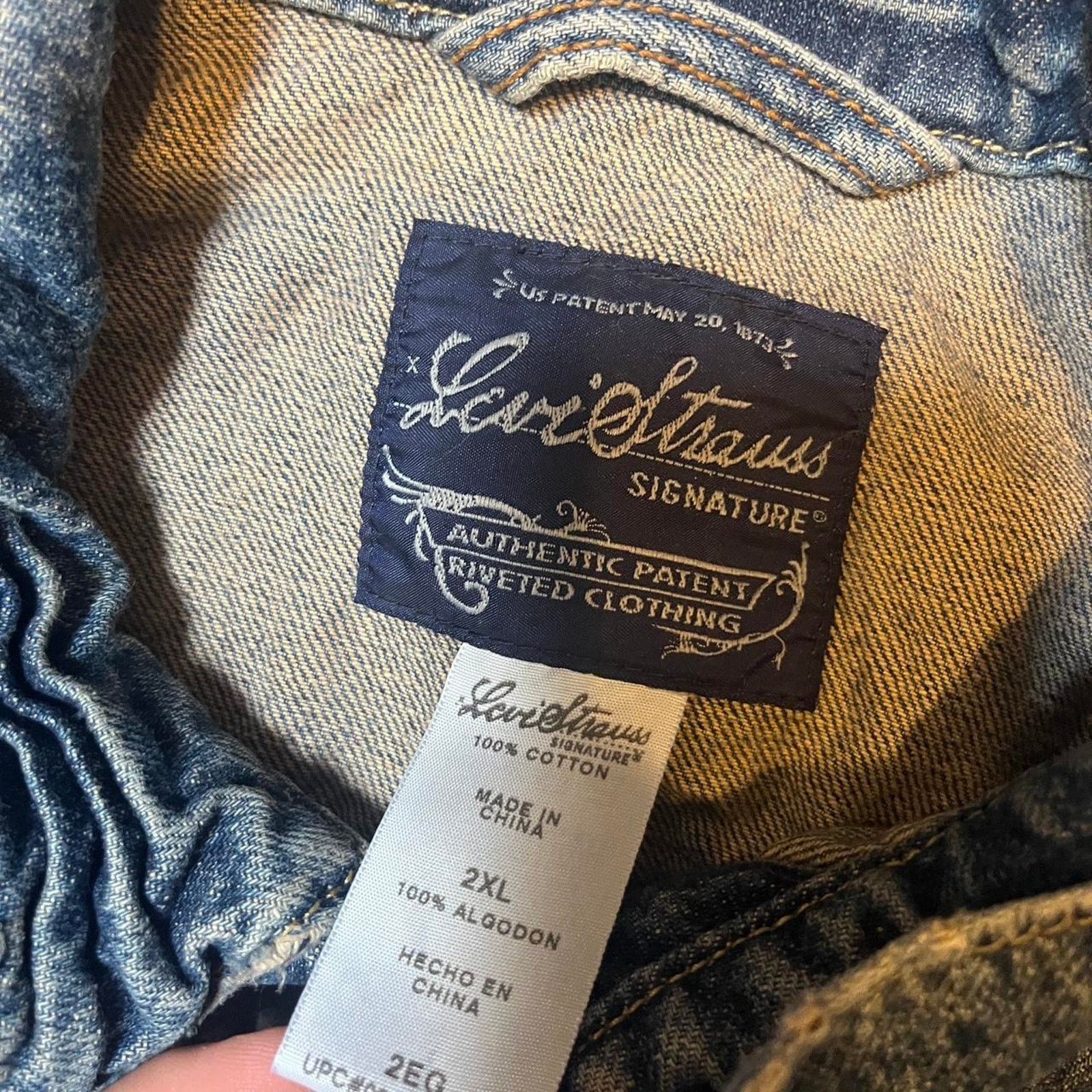 Levi's Vintage Levis Stratus Signature Denim Trucker Jacket Size US XXL / EU 58 / 5 - 2 Thumbnail