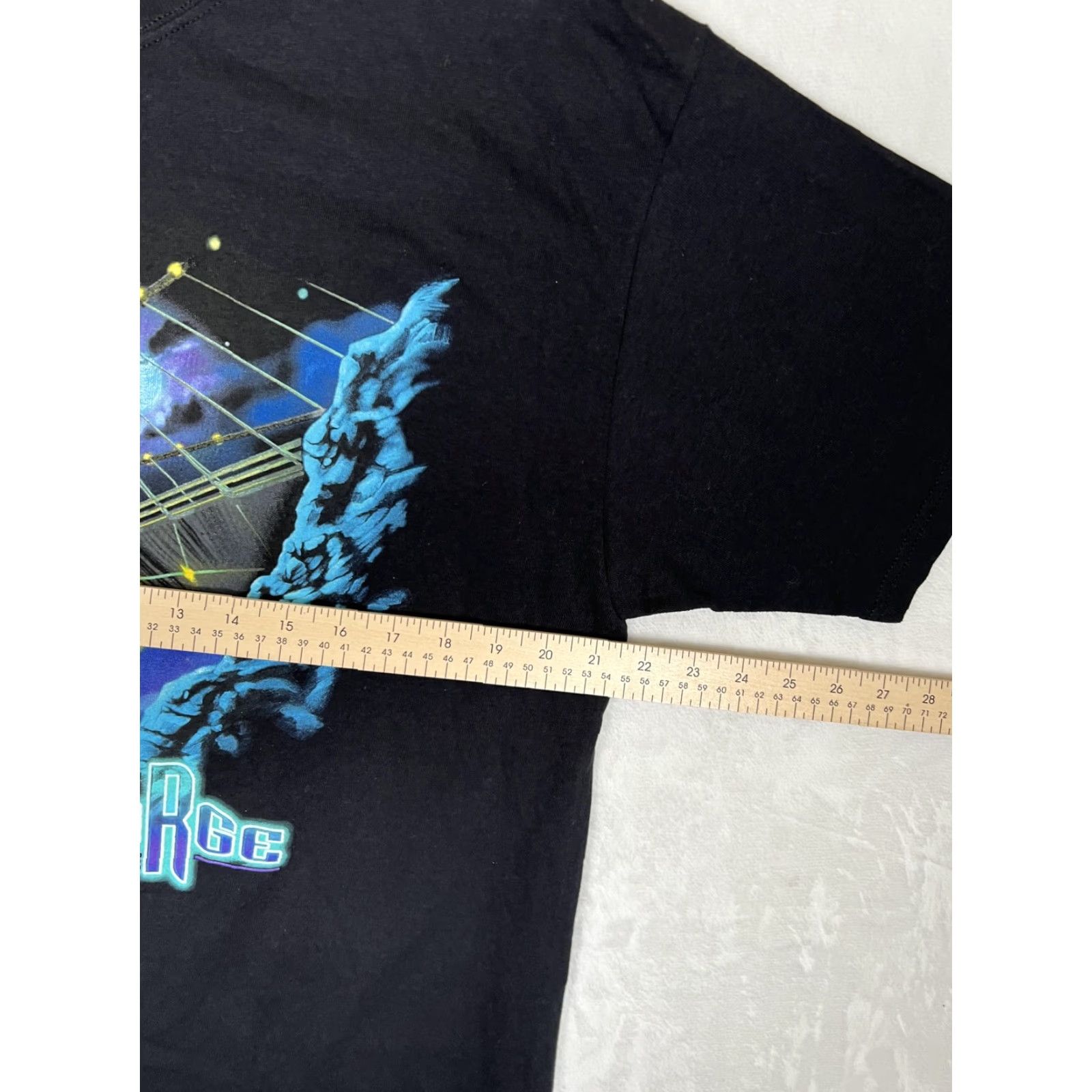 Anvil VINTAGE Royal Gorge Bridge T-Shirt Mens XL Black Glow In The Dark Souvenir Size US XL / EU 56 / 4 - 7 Thumbnail