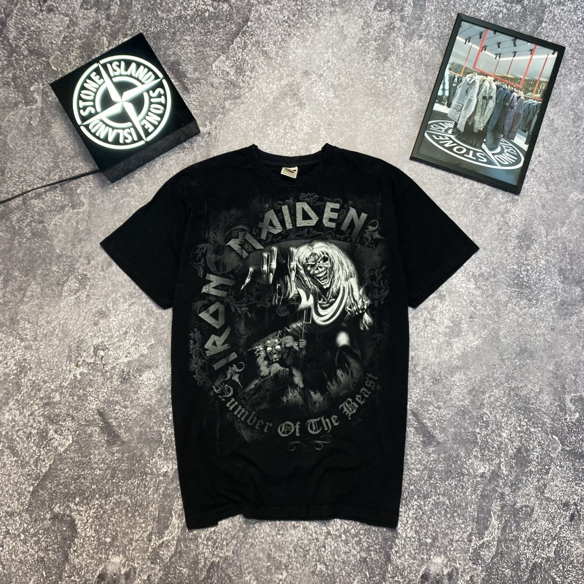 Band Tees Vintage Iron Maiden Number Of The Beast Big Logo rock tee Size US L / EU 52-54 / 3 - 1 Thumbnail