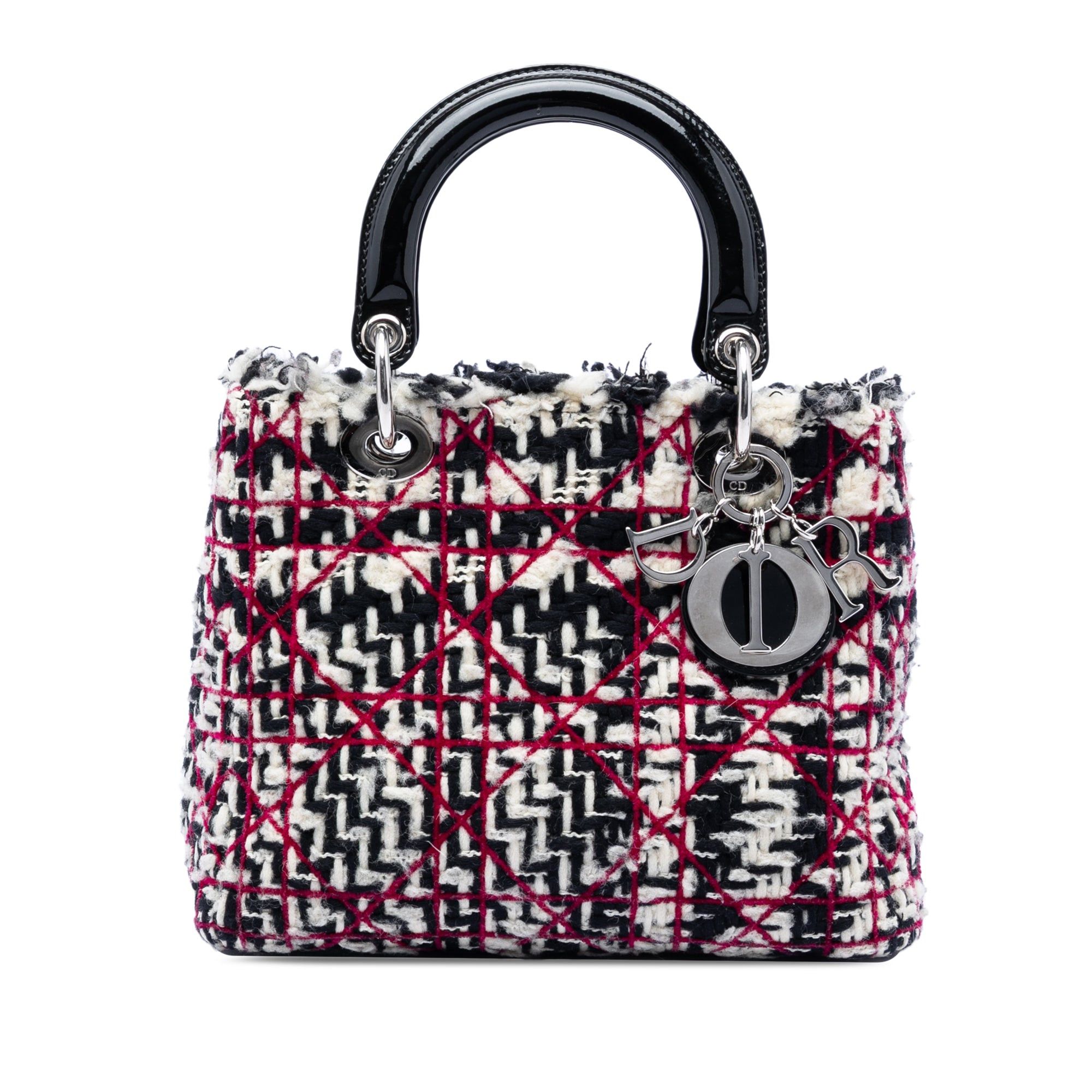 Dior Medium Tweed Cannage Fringe Lady Dior Size ONE SIZE - 1 Thumbnail