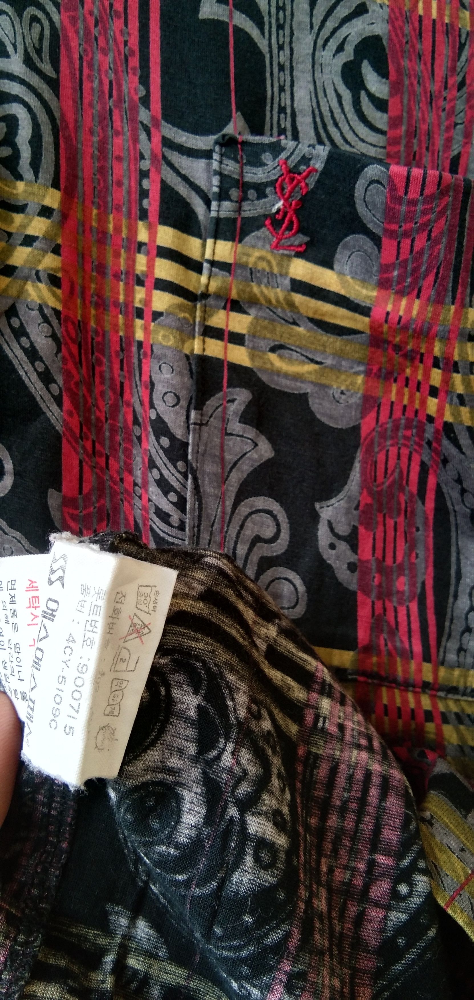 Vintage × Yves Saint Laurent Vtg YsL treecots long polo shirt Size US M / EU 48-50 / 2 - 7 Thumbnail