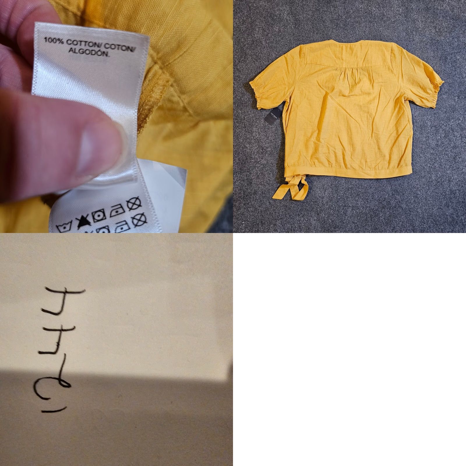 Lucky Brand Lucky Brand Top Shirt Women XL Yellow Wrap Front Tie Short Sleeve Casual Boho Shirt Size XL / US 12-14 / IT 48-50 - 8 Thumbnail