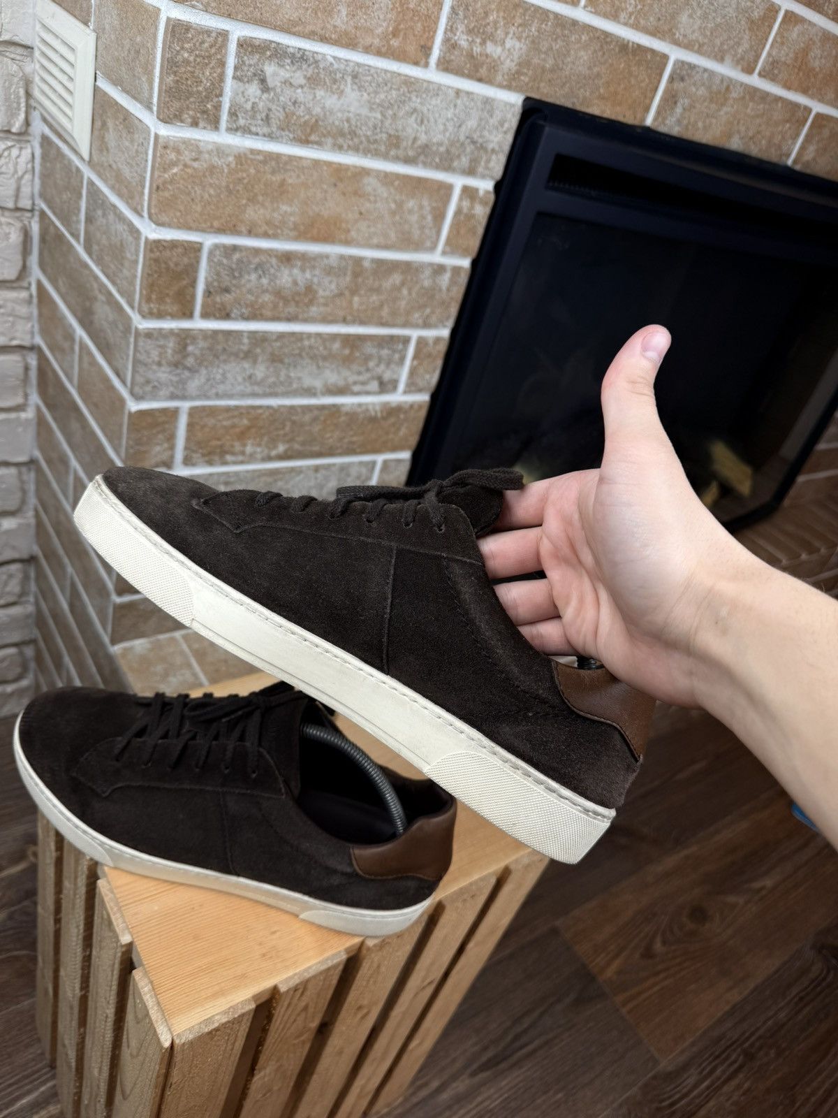 Ermenegildo Zegna Ermenegildo Zegna Brown Suede Low Top Sneakers Shoes Size US 9 / EU 42 - 5 Thumbnail