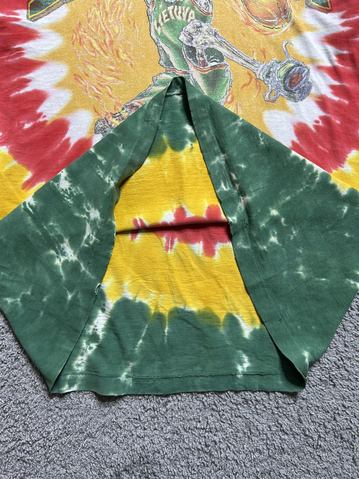 Vintage Vintage 90s Grateful Dead Lithuania Thrashed Tee Liquid Blue Size US XL / EU 56 / 4 - 5 Thumbnail