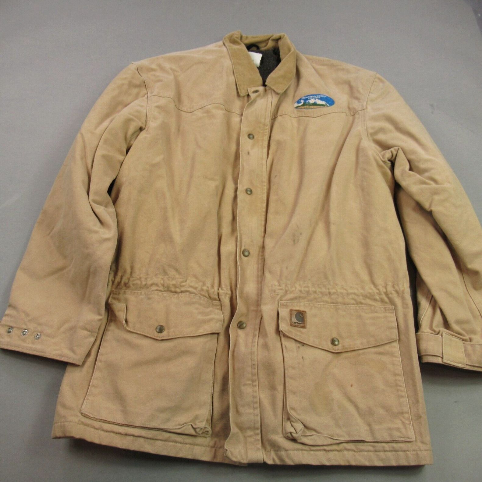 image of Carhartt Coat Mens 2Xl Tall Traditional Trucker Quilt Lined C52Wet Union Heavy in White