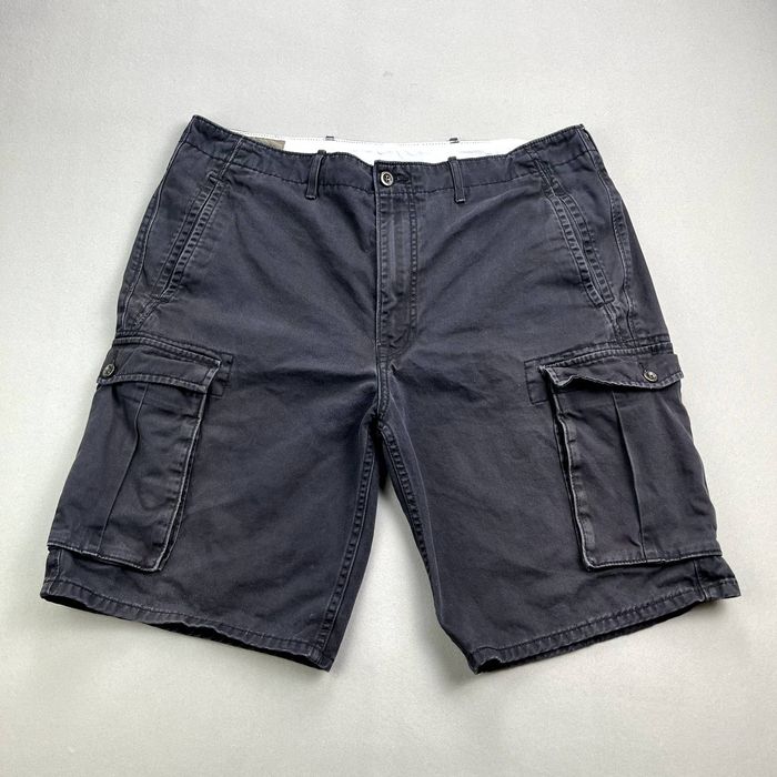 Levi's Levis Cargo Shorts Mens 36 Black White Tab Utility Workwear