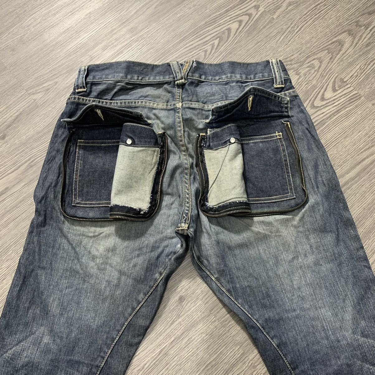 Japanese Brand 🇯🇵 Vintage PPFM Bondage Banana Curve Cut Punk Denim 🇯🇵 Size US 33 - 8 Thumbnail