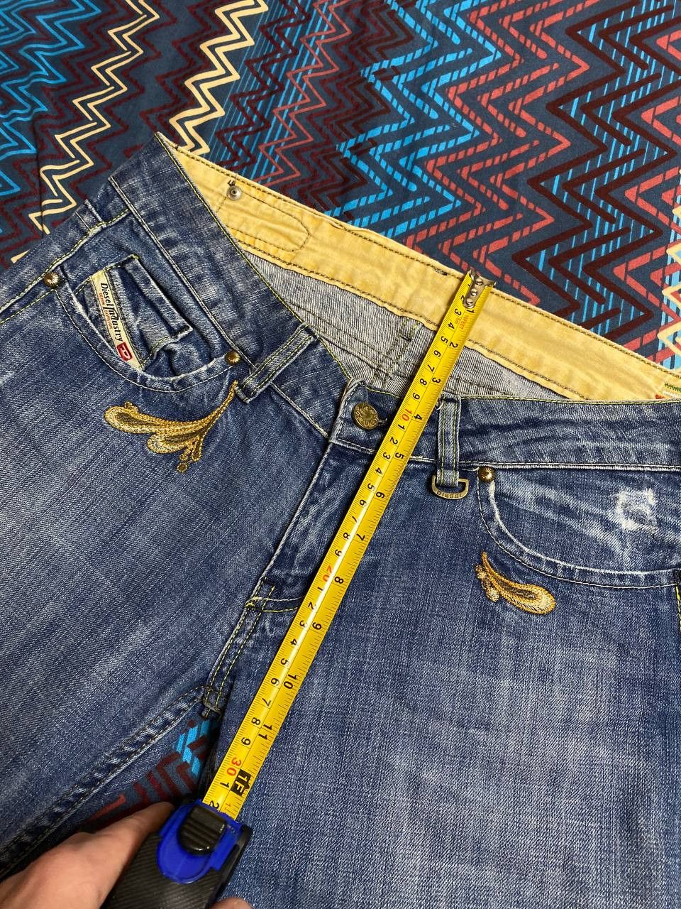 Diesel DIESEL jeans blue vintage crazy Y2K streetwear Size 31" - 14 Thumbnail