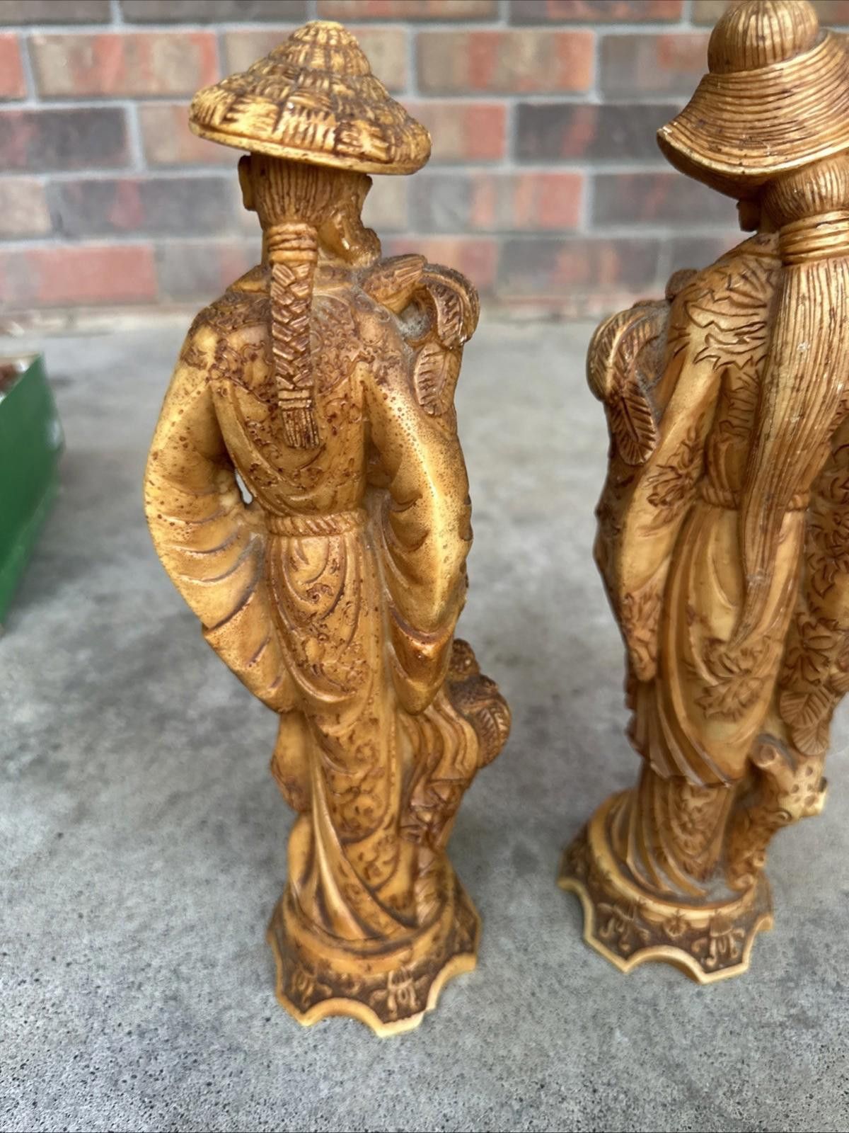 Designer Vintage Hand Carved Wooden Asian Statues Mid Century Size ONE SIZE - 6 Thumbnail