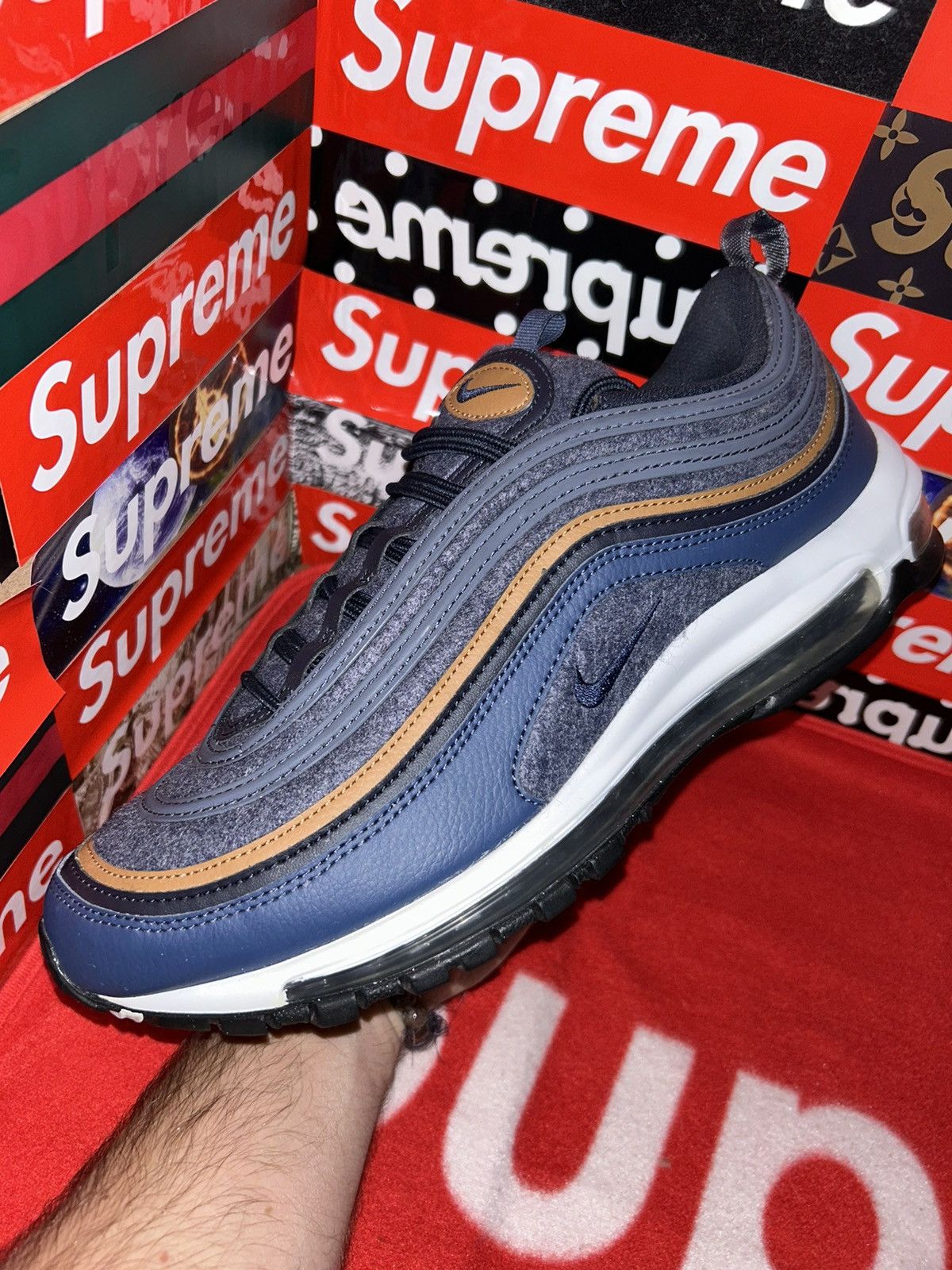 Nike Air Max 97 Wool Thunder Blue 312834-400 size 12