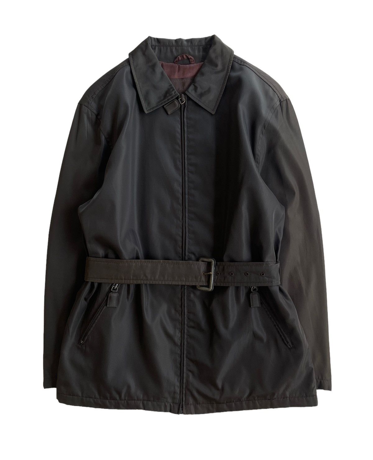 Prada Vintage Prada Belted Nylon Jacket Size US M / EU 48-50 / 2 - 1 Thumbnail