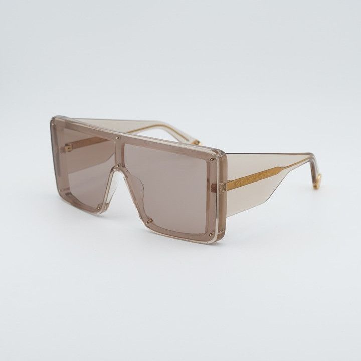 Stella McCartney Stella McCartney SC40083I 45E Sunglasses Shiny Brown Shield Size ONE SIZE - 1 Thumbnail