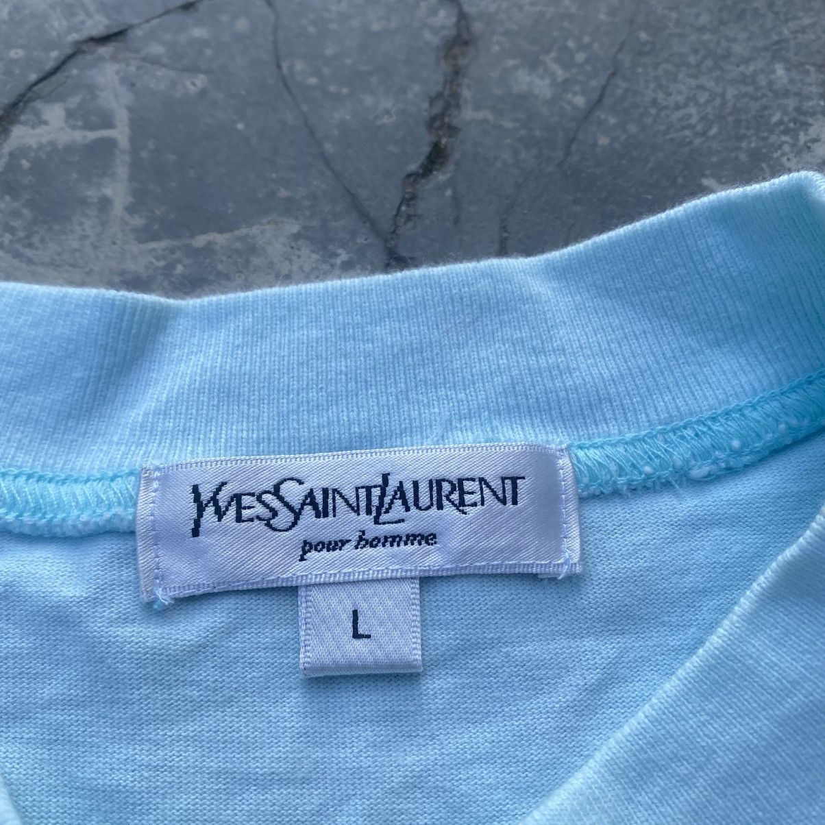 Yves Saint Laurent Rare 1990s YVES SAINT LAURENT Spell Out tee Size US L / EU 52-54 / 3 - 2 Thumbnail