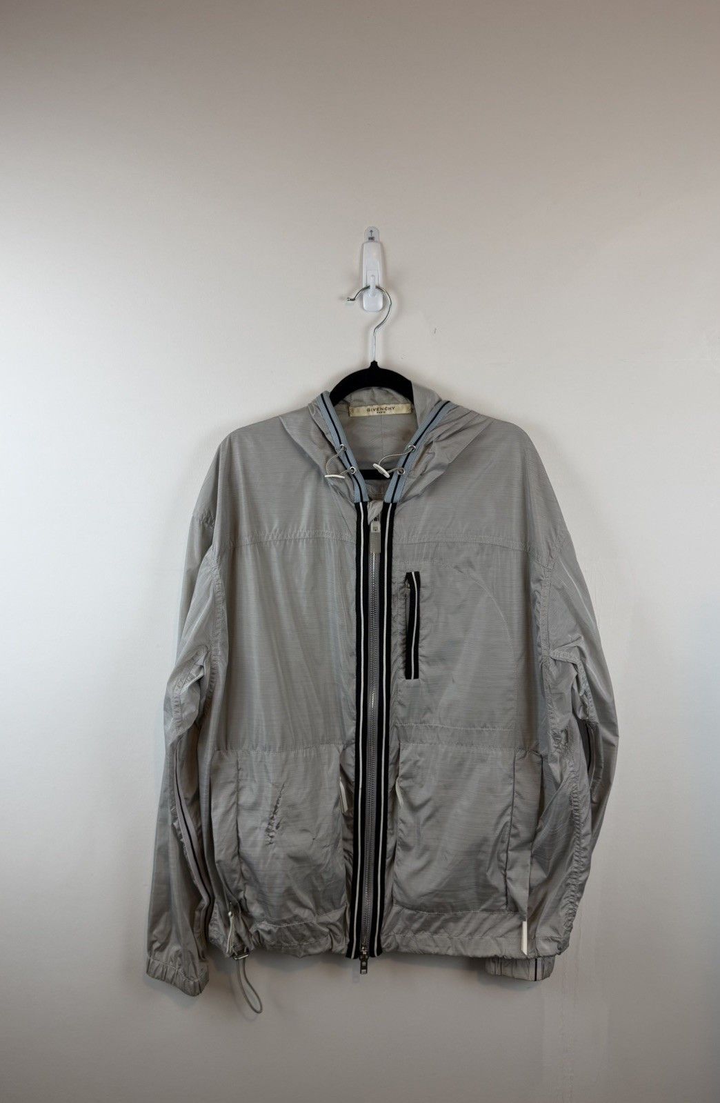 Givenchy Givenchy Lightweight Hooded Jacket - Grey Nylon - Authentic Size US L / EU 52-54 / 3 - 1 Thumbnail