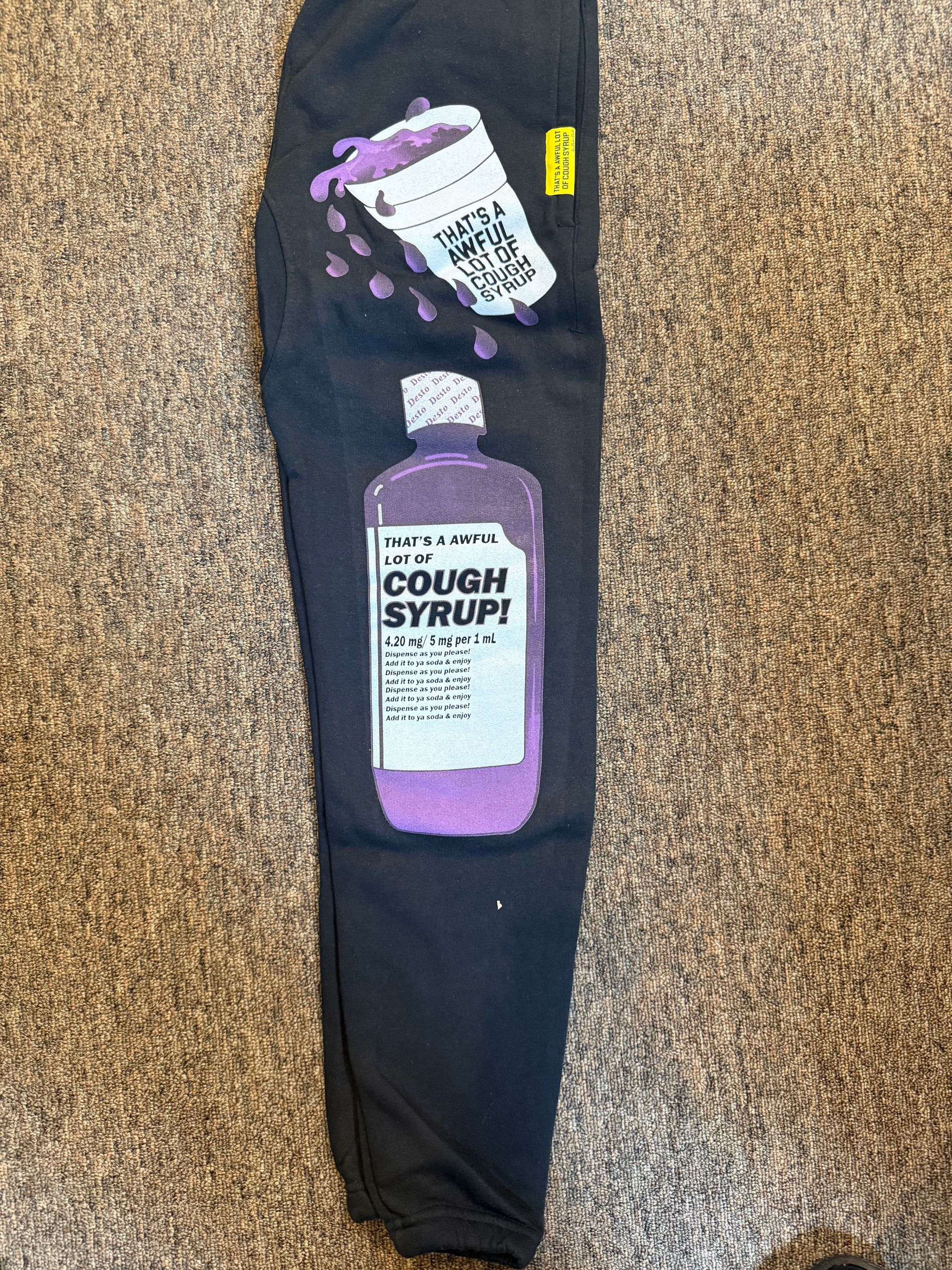Awful Lot of Cough Syrup That's a awful lot of cough syrup SWEATPANTS SMALL Size US 30 / EU 46 - 3 Thumbnail