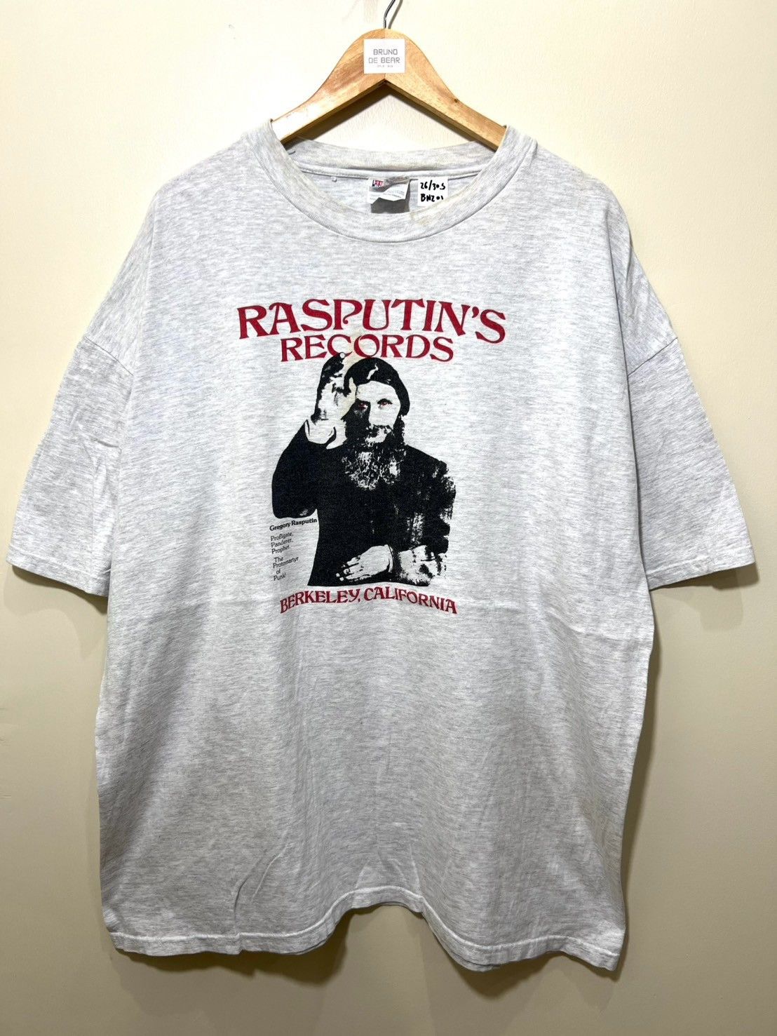 Band Tees × Vintage Vintage 90's Rasputin's Records shirt bnz01 Size US XXL / EU 58 / 5 - 3 Thumbnail