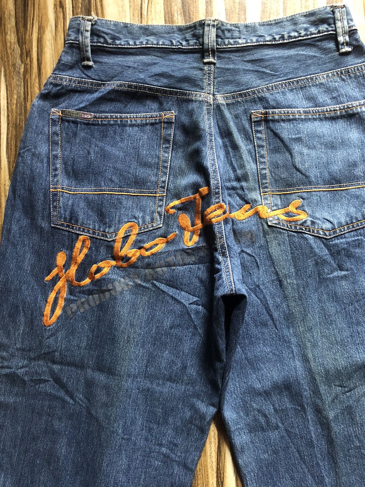 Hobo Grail🔥 Y2K Hobo Baggy Denim Embroidery Fubu Size US 34 / EU 50 - 1 Thumbnail