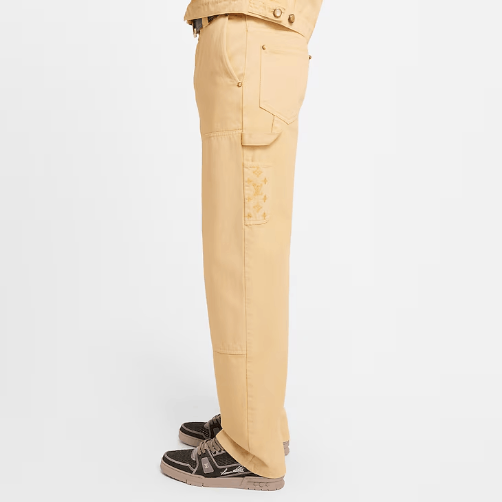 Louis Vuitton Garment-Dyed Denim Carpenter Trousers Size US 33 - 3 Thumbnail