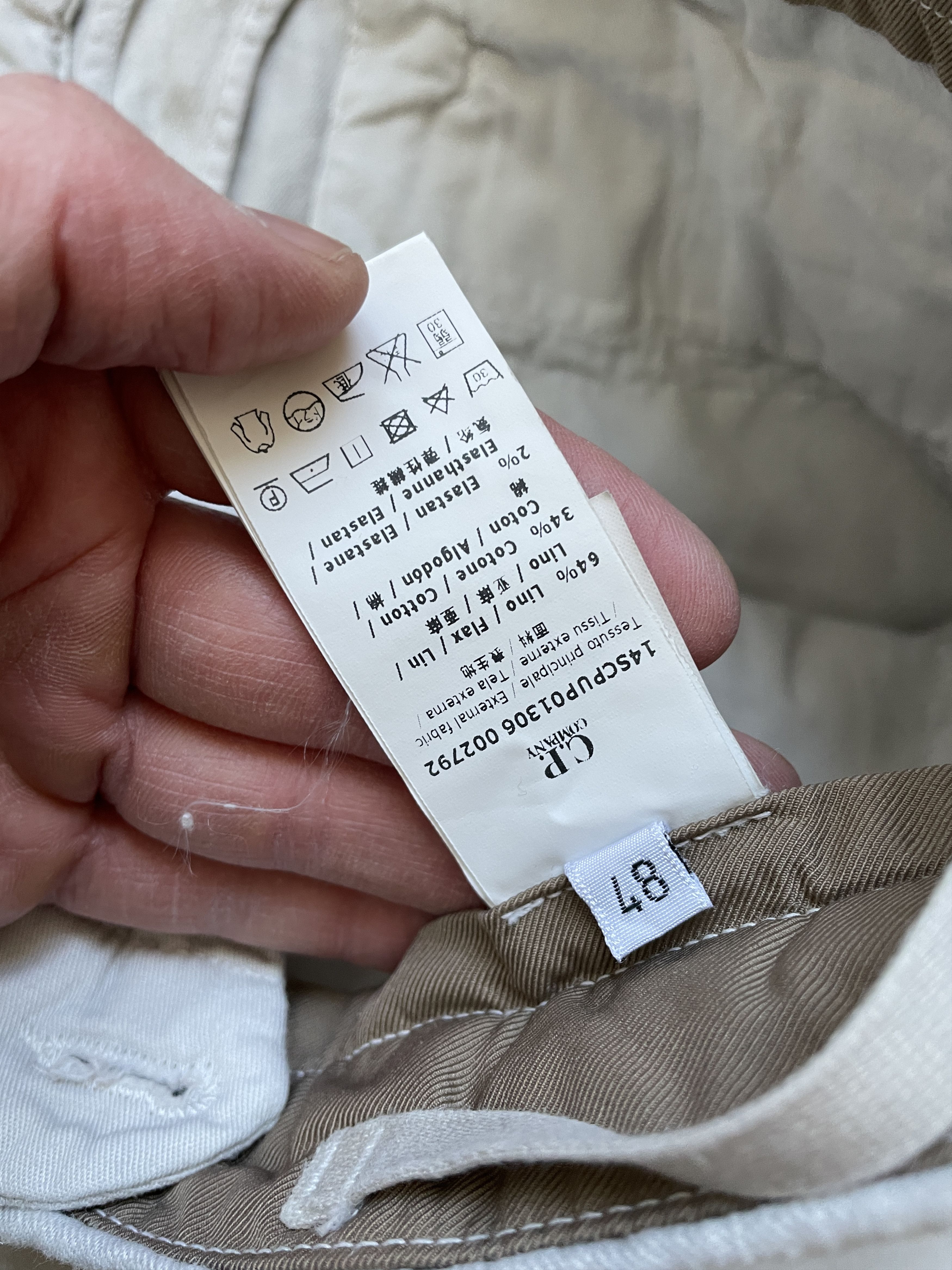 C.P. Company CREAM STONE ISLAND CP COMPANY LINEN LIGHT WEIGHT CHINO Size US 32 / EU 48 - 4 Thumbnail