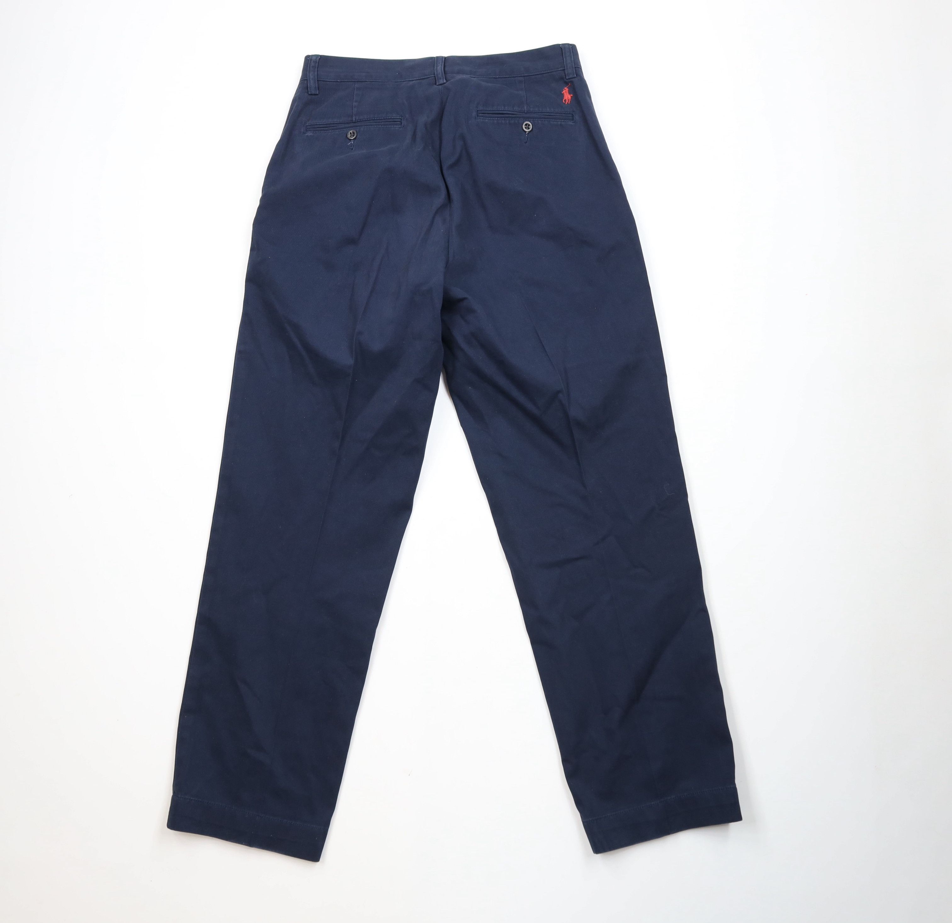 Ralph Lauren Vintage 90s Ralph Lauren Heavy Cotton Chino Pants Navy Blue Size US 32 / EU 48 - 10 Thumbnail
