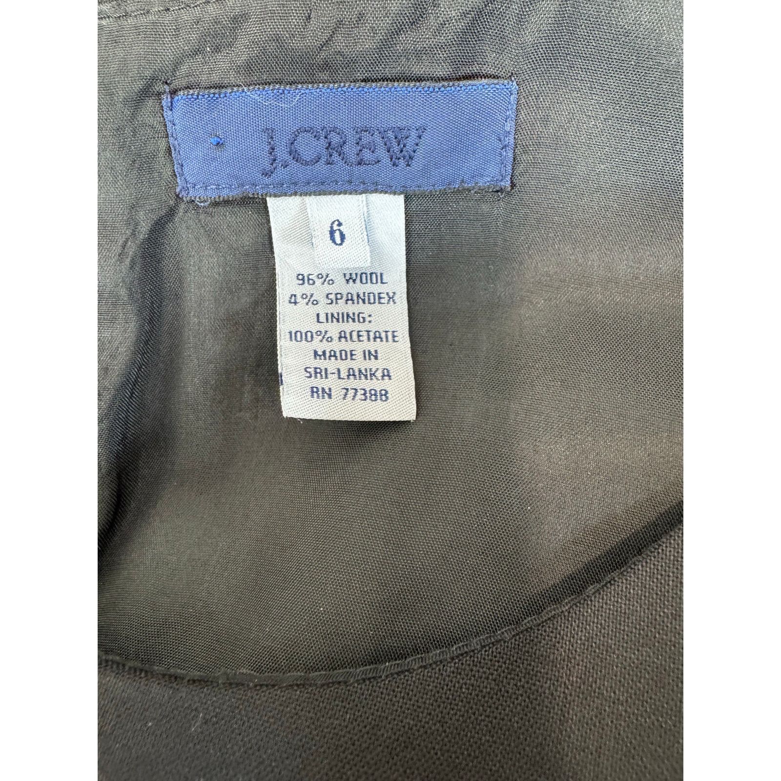 J.Crew Wool J.Crew Dress Professional Black A-Line Sleeveless - 6 Size M / US 6-8 / IT 42-44 - 6 Thumbnail