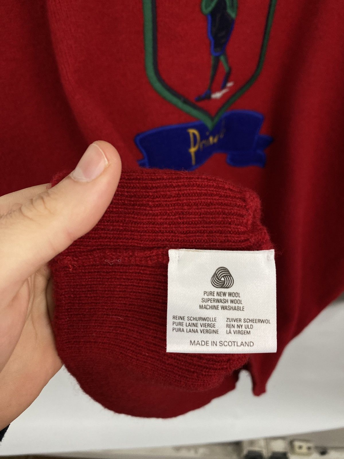 Pringle Of Scotland 🏴󠁧󠁢󠁳󠁣󠁴󠁿 Vintage 90s Pringle Golf Wool Sweater Made in Scotland Y2K Size US L / EU 52-54 / 3 - 6 Thumbnail