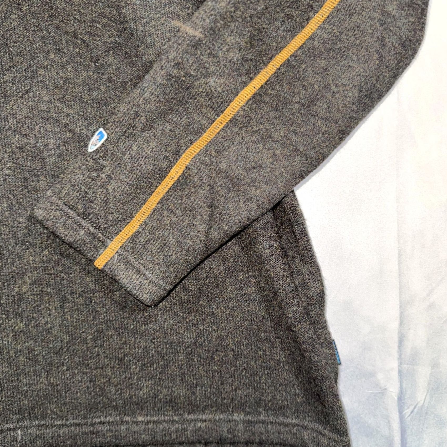 Vintage Kuhl Sweater Mens 2XL Gray Alfpaca Fleece Quarter Zip Mock Neck Pullover Size US XXL / EU 58 / 5 - 5 Thumbnail