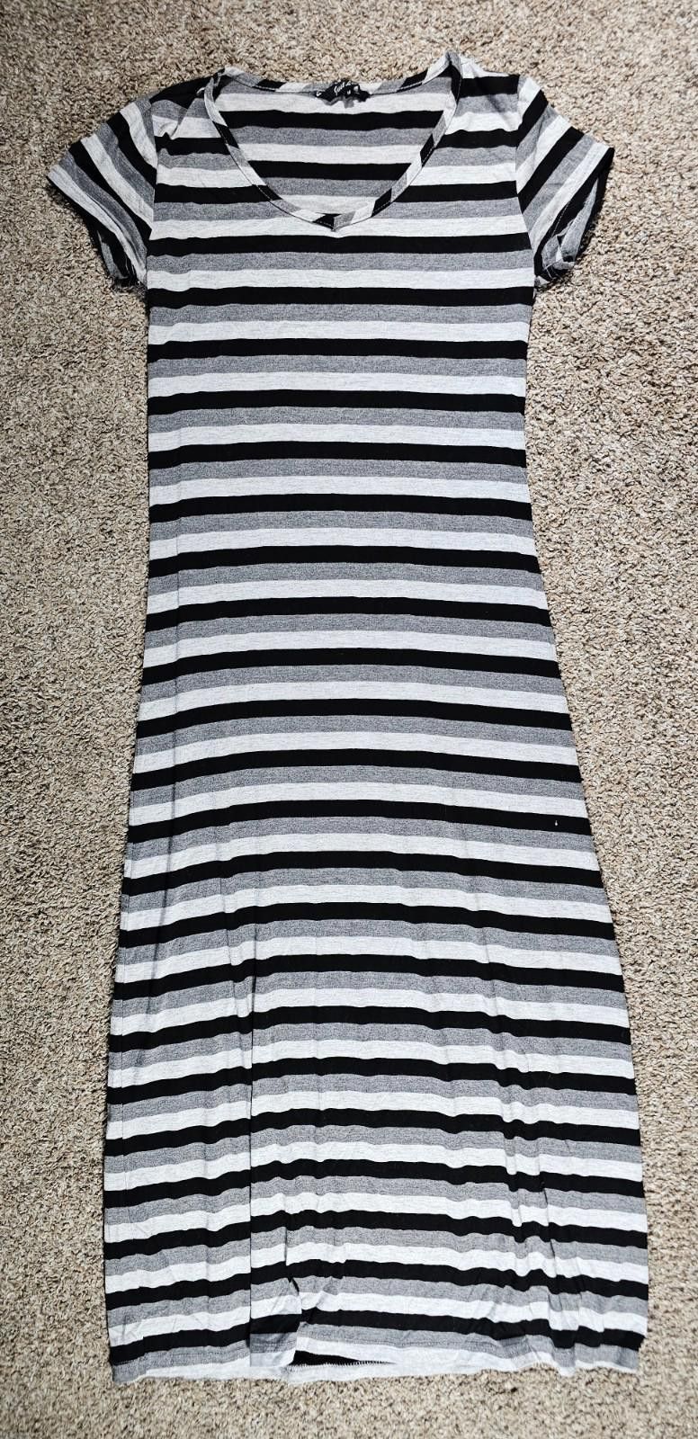 Other Just Love Black Striped Medium Dress Size M / US 6-8 / IT 42-44 - 1 Thumbnail