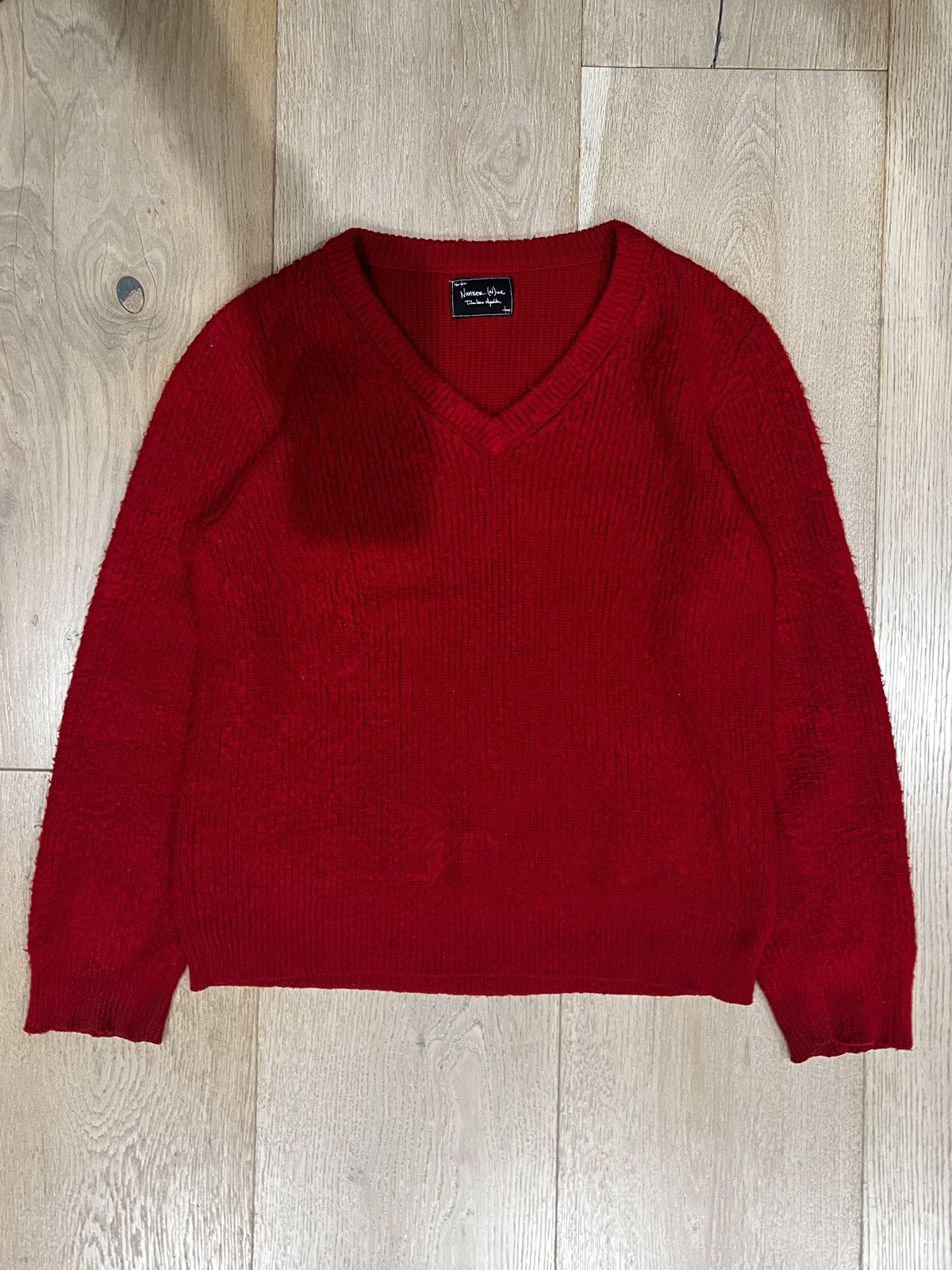 image of Number N Ine x Takahiromiyashita The Soloist Number (N)Ine 03 Kurt Cobain Knit Sweater in Raw (Size