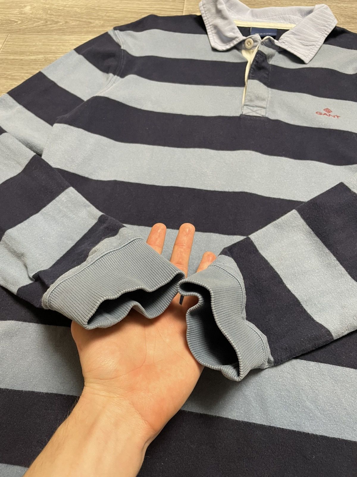 Gant Vintage Gant Striped Long Sleeve Rugby Polo Shirt Size US L / EU 52-54 / 3 - 8 Thumbnail