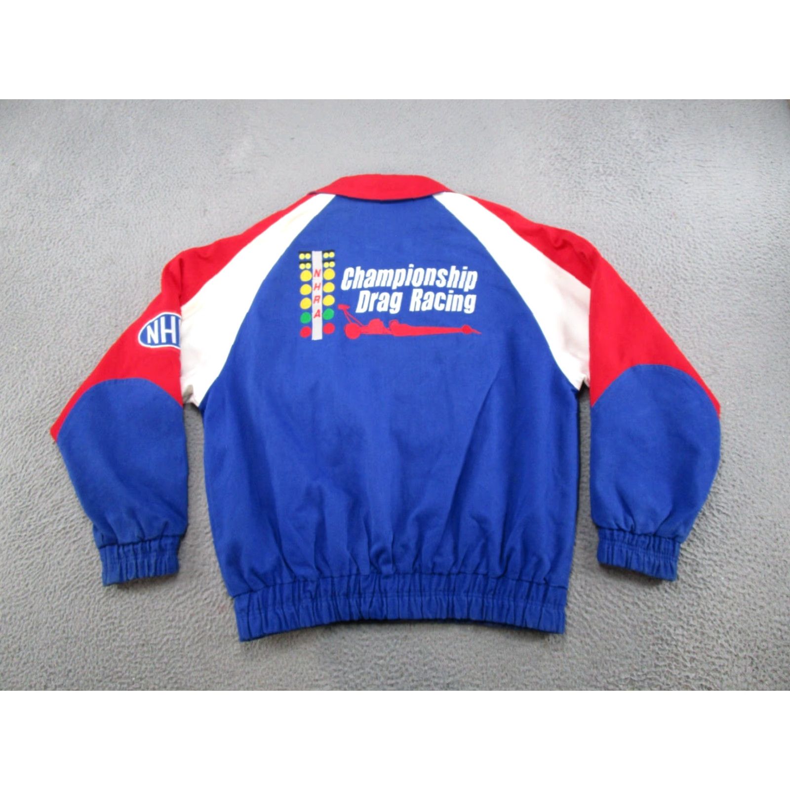 Vintage VINTAGE NHRA JACKET Men Bomber Jacket NHRA Size L Blue 90s Racing Logo Size US L / EU 52-54 / 3 - 2 Thumbnail