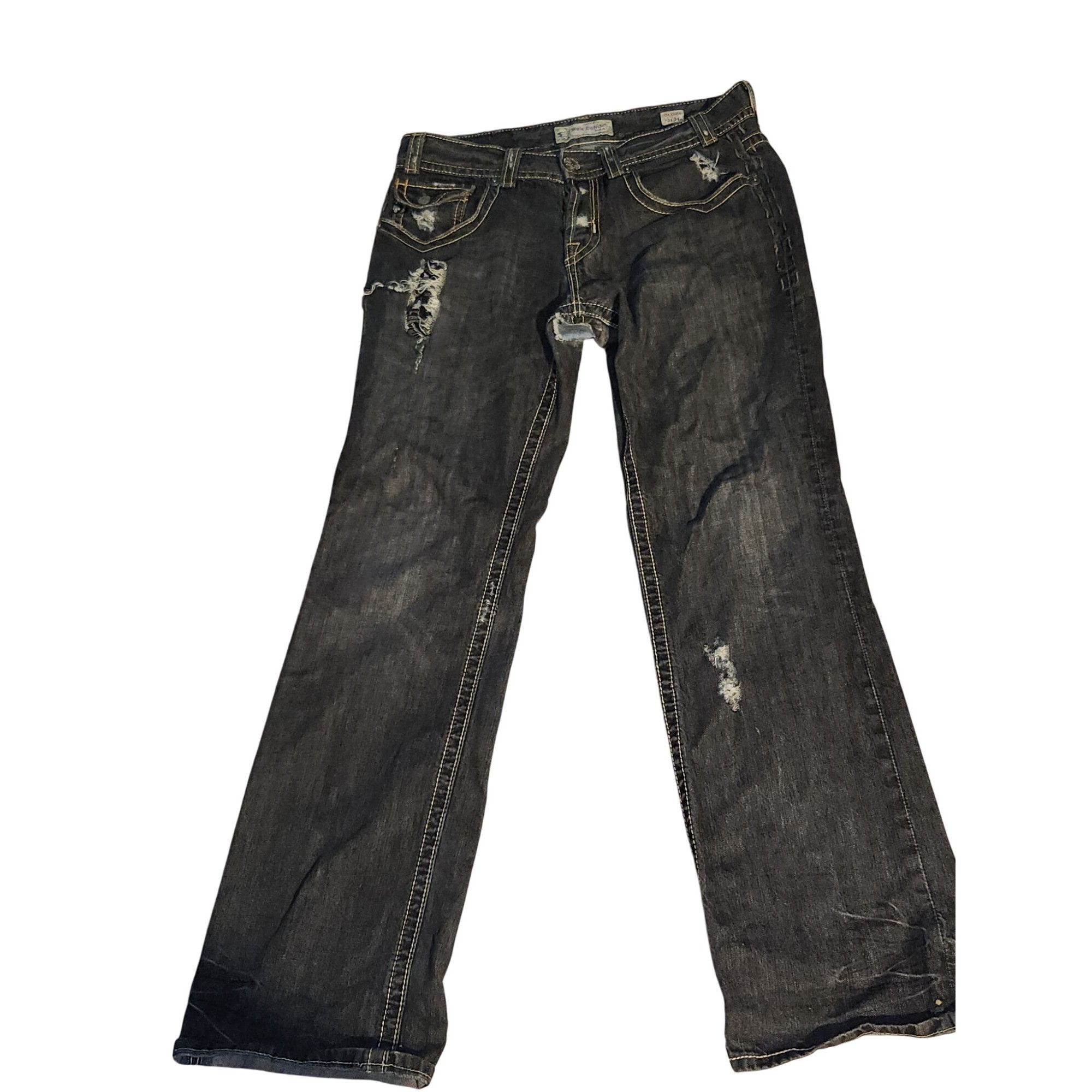 Vintage Mek Denim USA Blue Jeans Mens 34x34 Vtg Oaxaca Boot Cut Dist Size US 34 / EU 50 - 1 Thumbnail