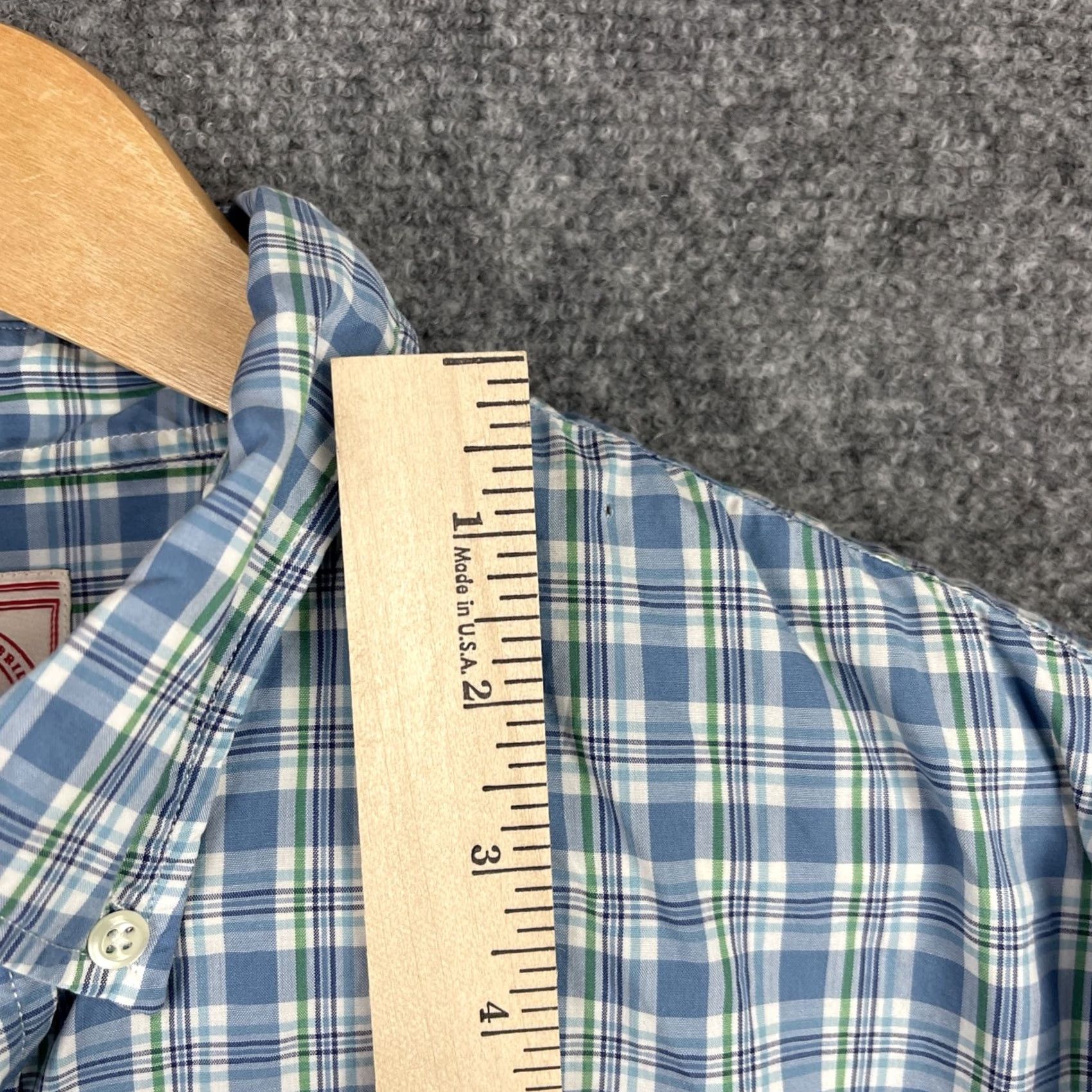 Vintage J. Press Shirt Mens Large Blue Button-Down Long Sleeve Check Pattern Size US L / EU 52-54 / 3 - 7 Thumbnail