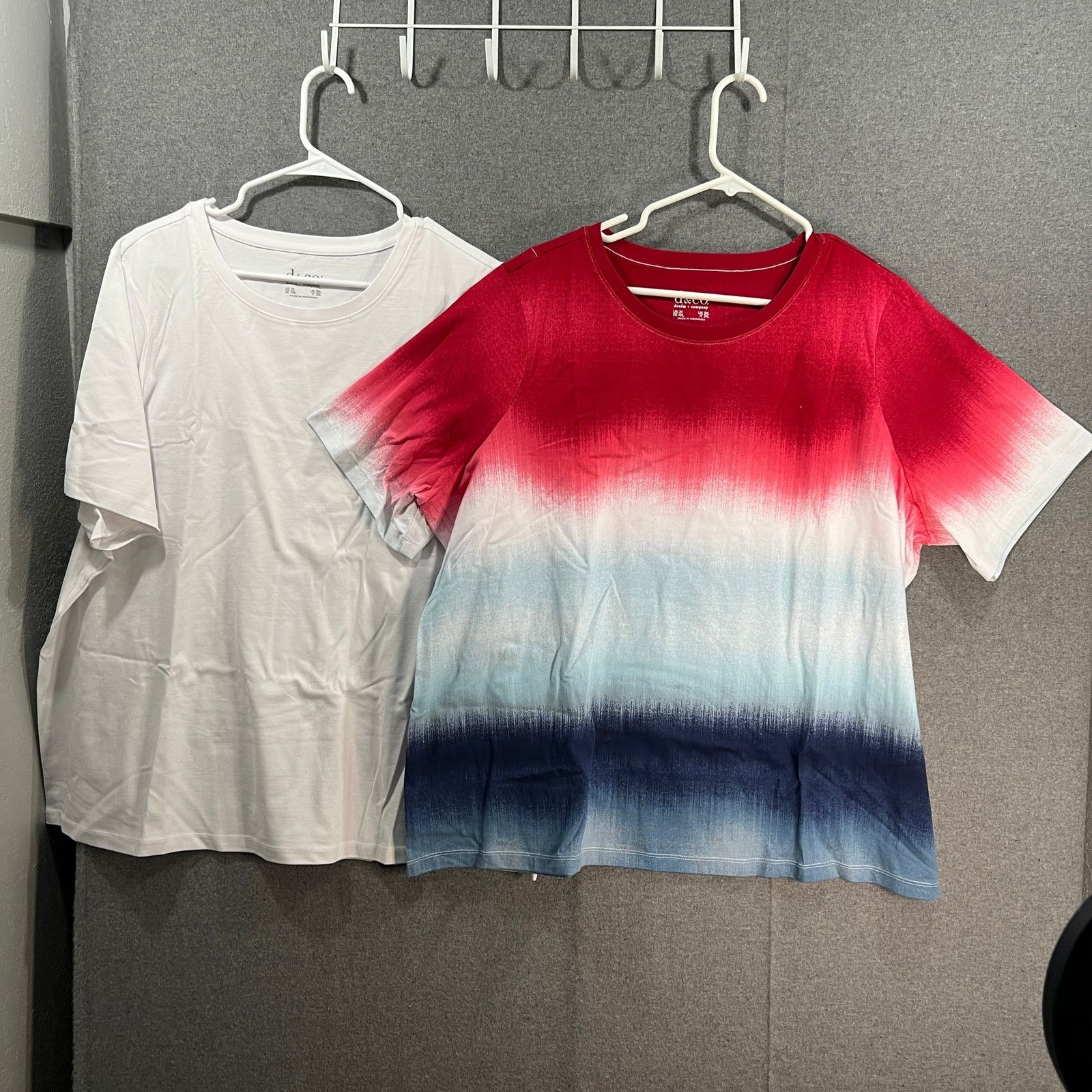 Other Denim & Co. Pack of 2 Perfect Jersey Americana Tops Ameri Size XXL / US 16-18 / IT 52-54 - 1 Thumbnail