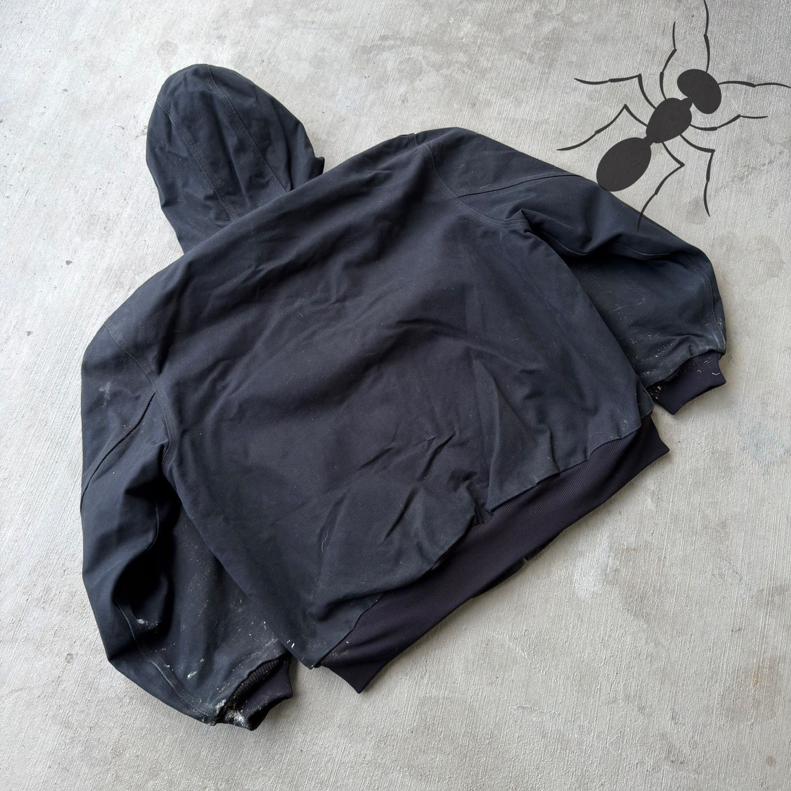 Carhartt × Vintage Carhartt J131 BLK black hooded work wear jacket Size US XXL / EU 58 / 5 - 6 Thumbnail