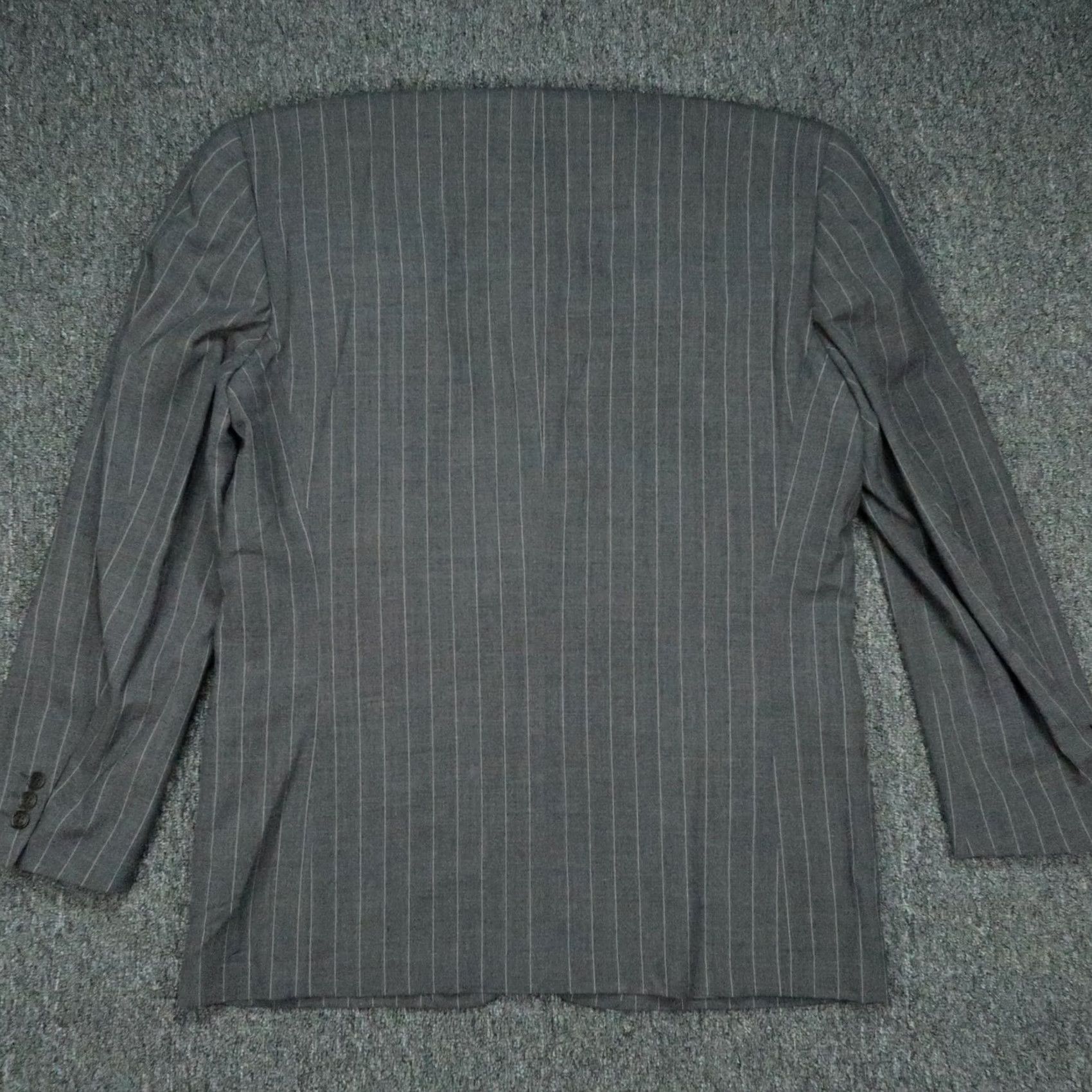 Ermenegildo Zegna Ermenegildo Zegna Blazer Mens 46R Gray Stripe Wool Sport Coat Size 46R - 7 Thumbnail