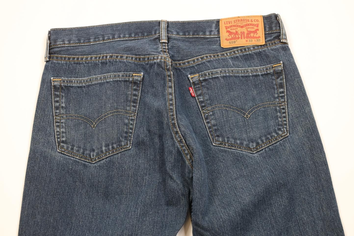 Levi's Vintage Y2K Levis 559 Relaxed Straight Wide Leg Jeans Cotton Size US 33 - 11 Thumbnail