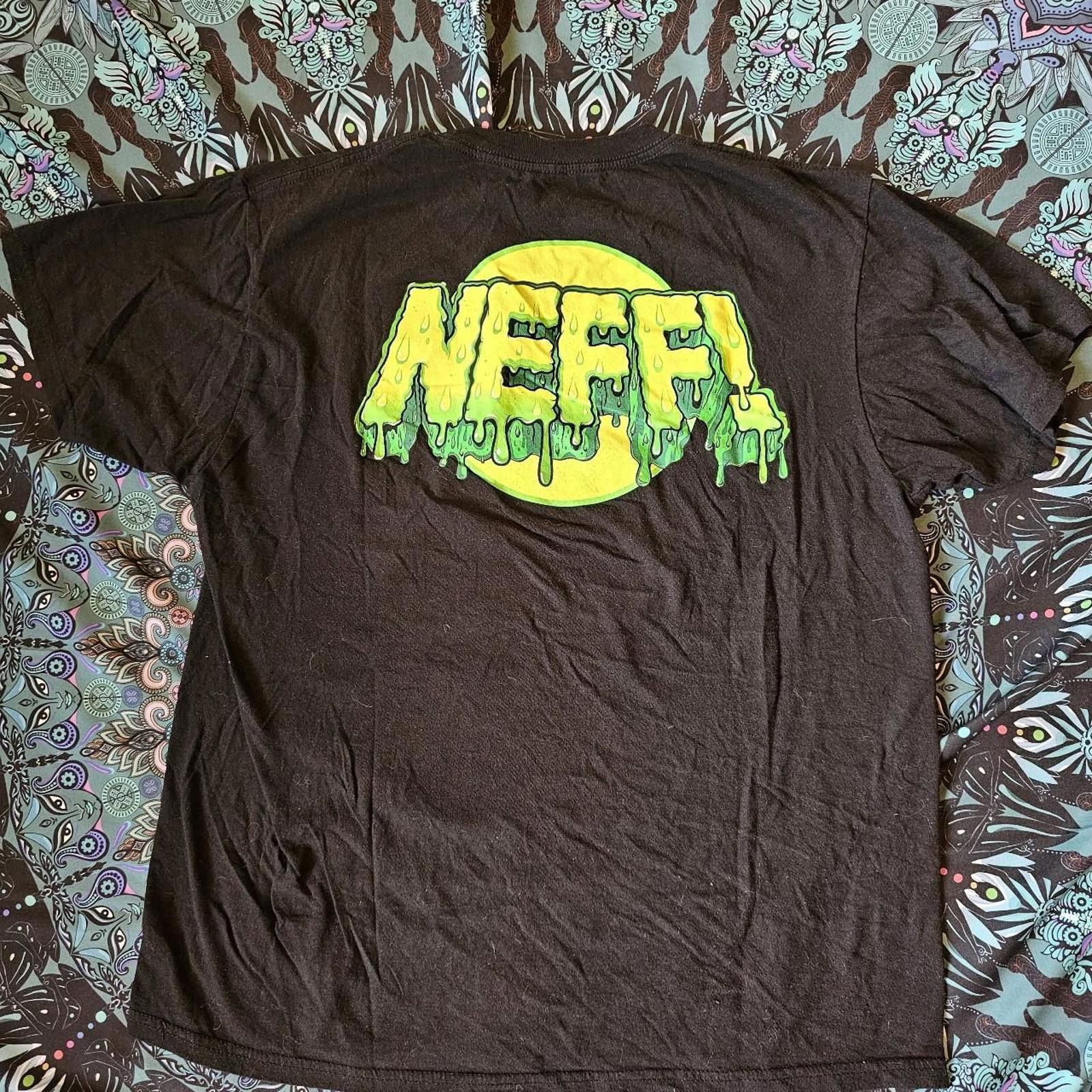 Designer Men's Black and Green Neff T-shirt Size US L / EU 52-54 / 3 - 5 Thumbnail
