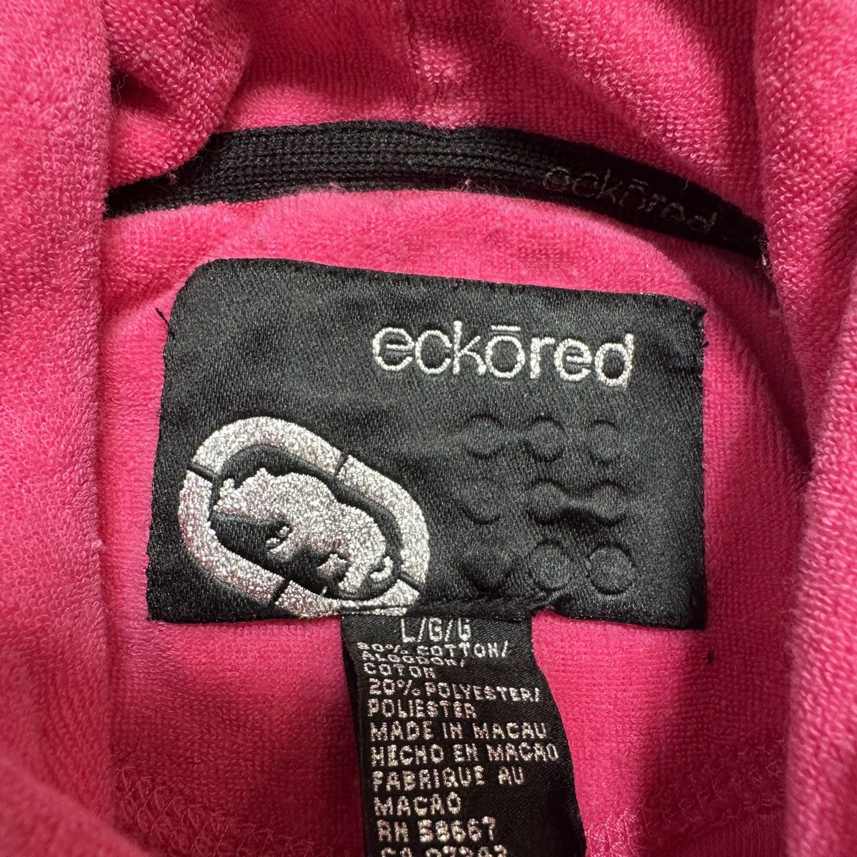 Ecko Unltd. × Vintage Vintage Ecko Red velour short sleeve hoodie Size L / US 10 / IT 46 - 5 Thumbnail
