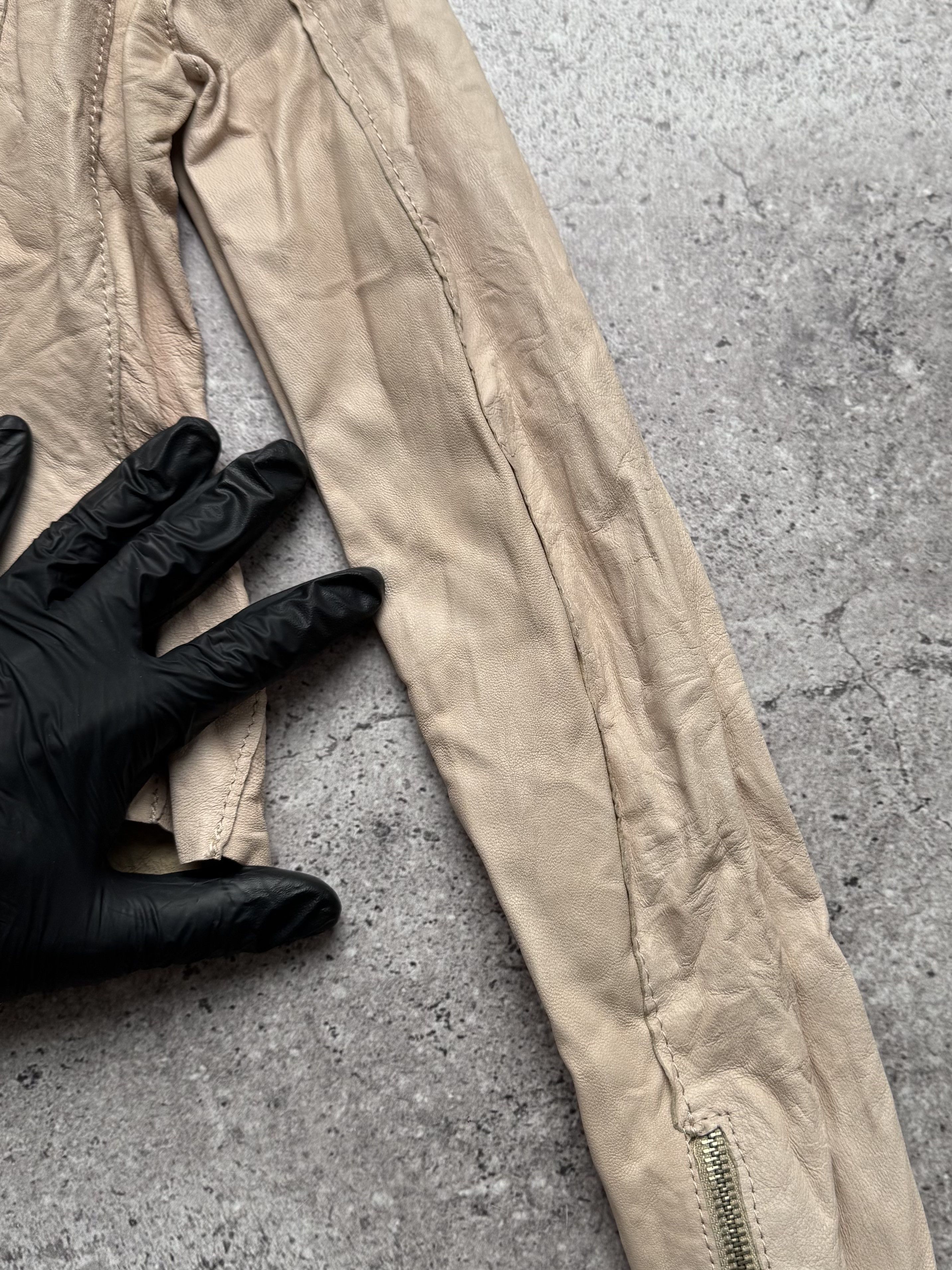 Japanese Brand Vintage Cropped Leather Jacket C666(V582) Size XS / US 0-2 / IT 36-38 - 14 Thumbnail