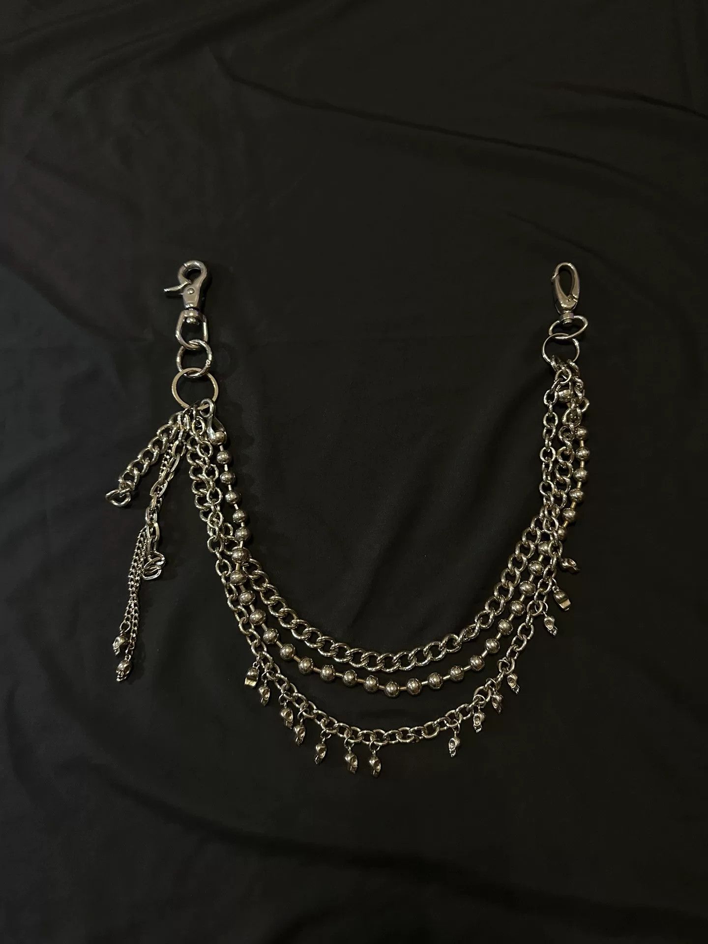 Vintage Vintage 80s Japanese Skull Triple Chain Size ONE SIZE - 1 Thumbnail