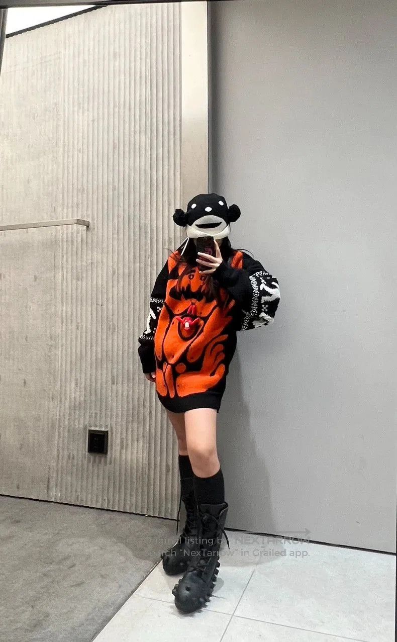 Walter Van Beirendonck Walter Van Beirendonck FW24 Monkey Beanie - dmc. Size ONE SIZE - 3 Thumbnail