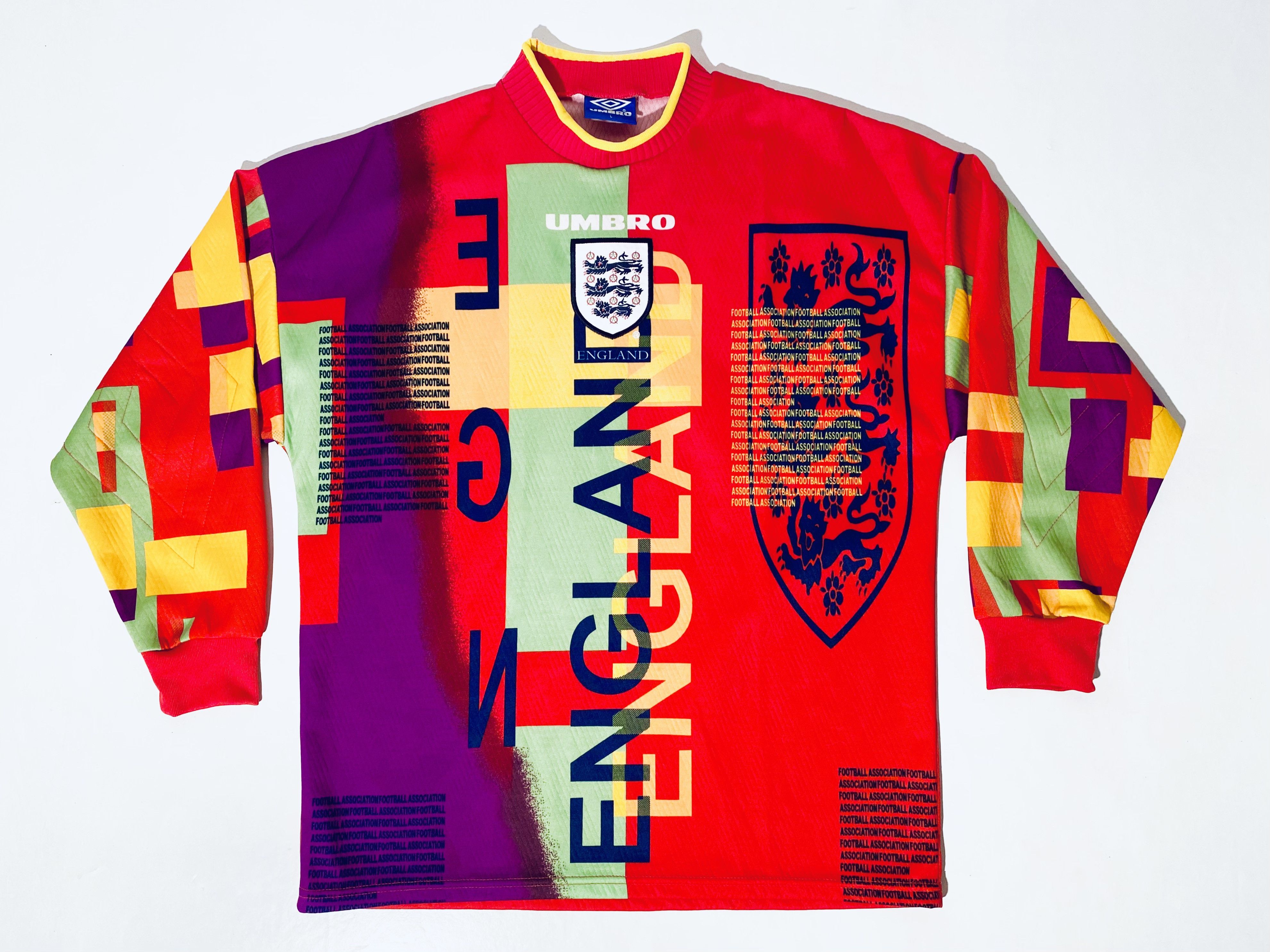 Umbro England Away Goalkeeper Euro 96 Football Shirt Jersey Size US L / EU 52-54 / 3 - 3 Thumbnail