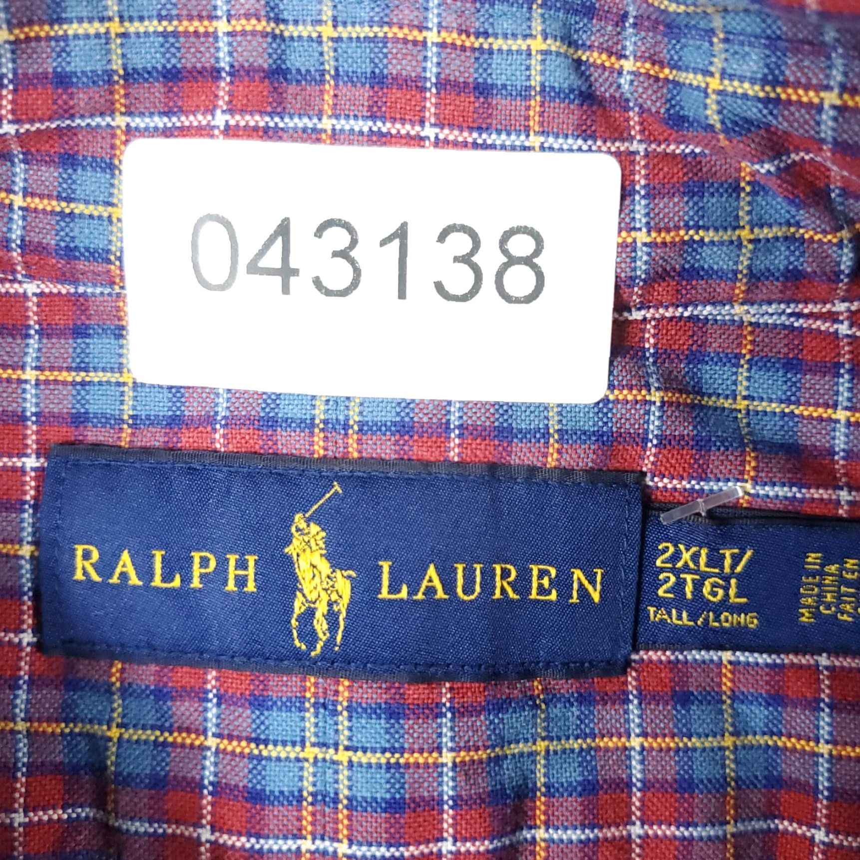 Ralph Lauren Ralph Lauren Shirt Mens 2XLT Blue Red Plaid Pony Casual Button Up Long Sleeve Shirt Size US XXL / EU 58 / 5 - 7 Thumbnail