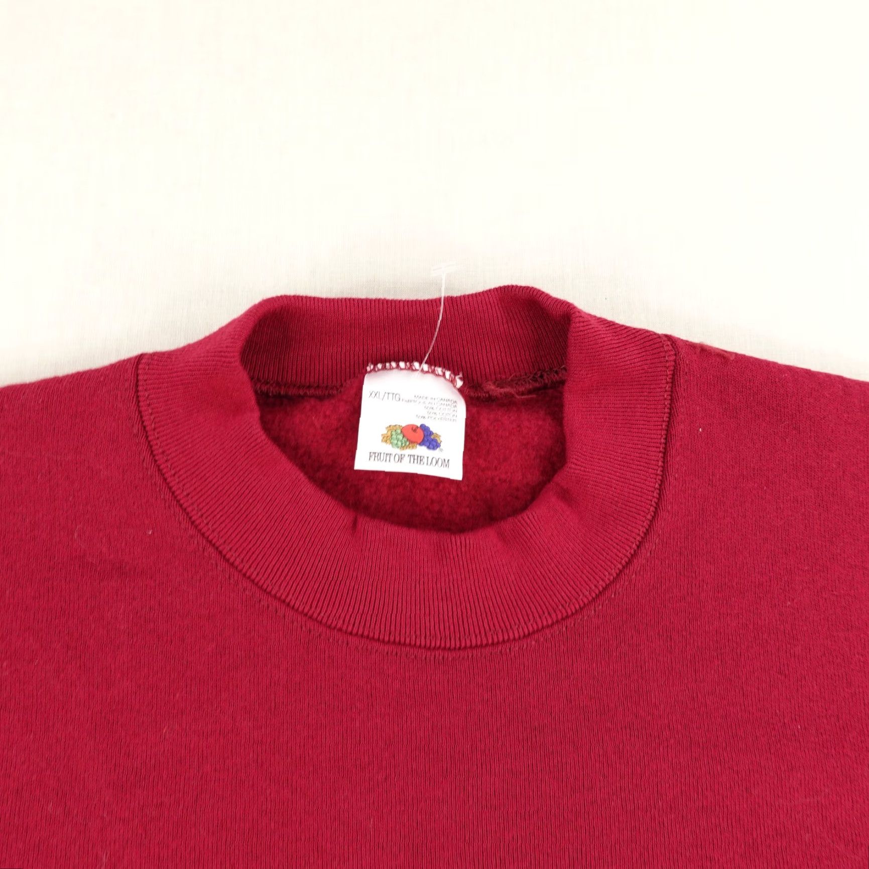 Fruit Of The Loom Vintage Burleigh Falls Ontario Sweatshirt Mens 2XL Red Crew Sweater Pullover 90s Size US XXL / EU 58 / 5 - 3 Thumbnail