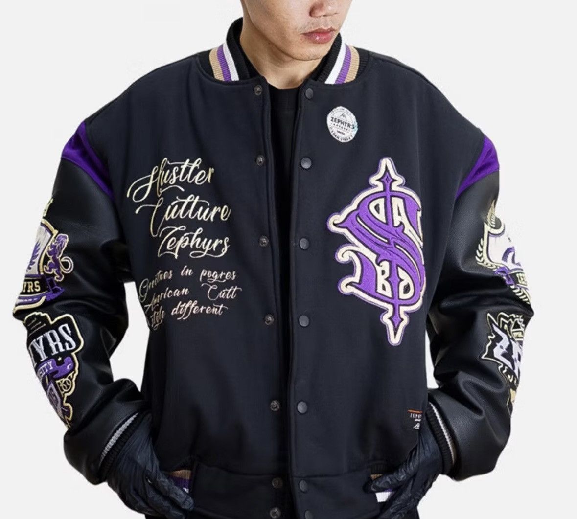 Other Varsity jacket black skull Size US L / EU 52-54 / 3 - 1 Thumbnail