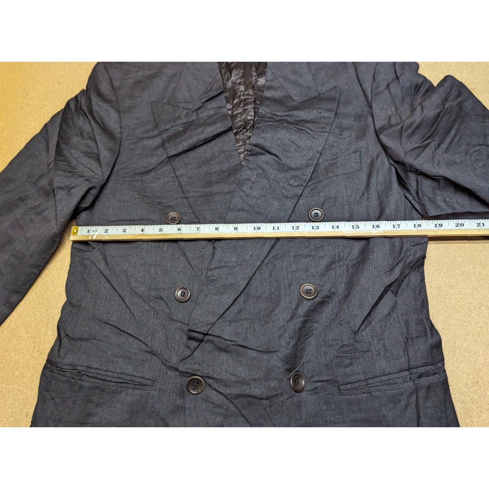 Hugo Boss VINTAGE Hugo Boss Blazer Jacket Mens 48 Wool Black Size 48R - 5 Thumbnail