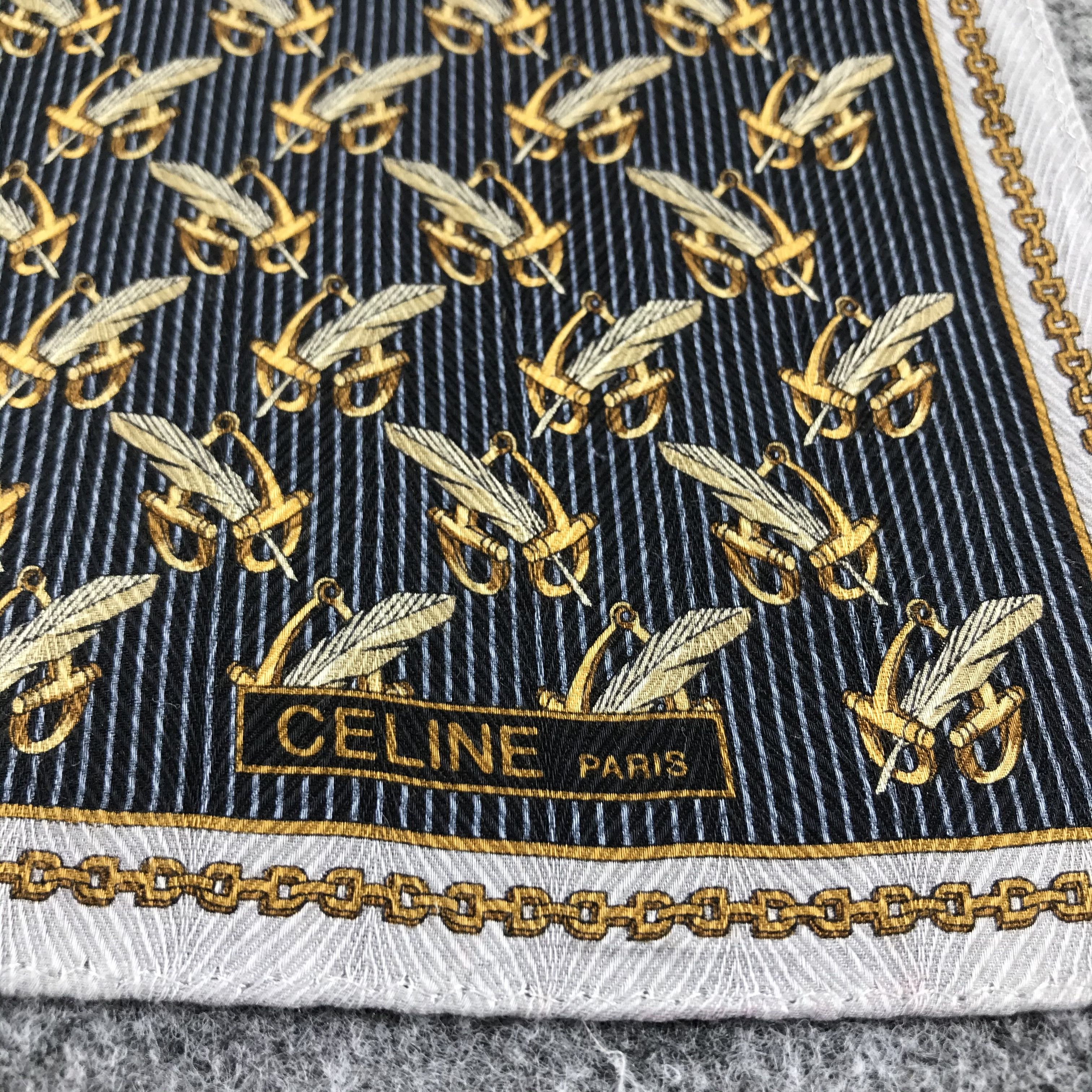 Celine Celine Checkered Handkerchief Bandana Neckerchief H438 Size ONE SIZE - 5 Thumbnail
