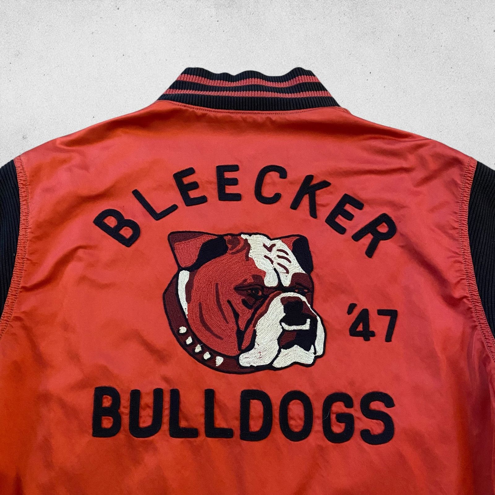 Polo Ralph Lauren × Vintage Polo Ralph Lauren Satin Jacket Reversible Bleecker Bulldogs Size US L / EU 52-54 / 3 - 4 Thumbnail