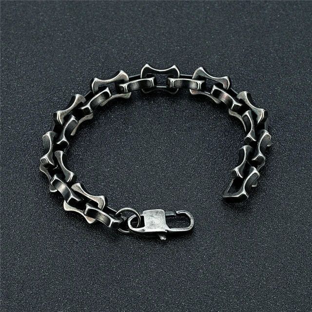Jewelry Vintage Oxidized Black Retro Keel Chain Link Size ONE SIZE - 2 Thumbnail
